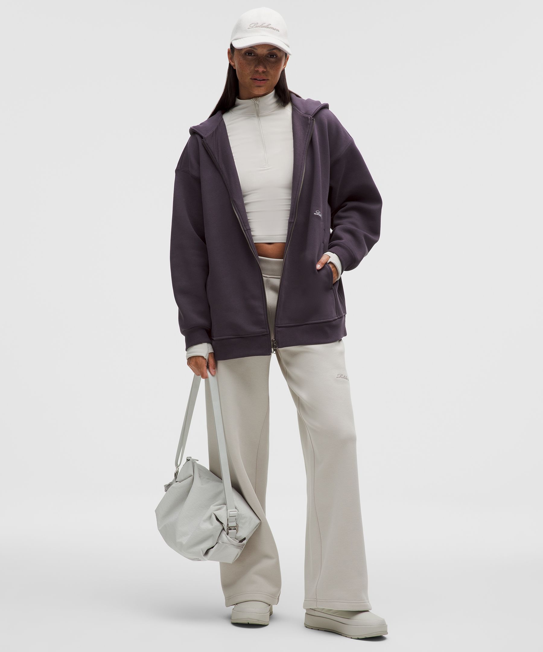 Lululemon Women's Big Cozy Ultra-oversized Full-zip Hoodie In Purple