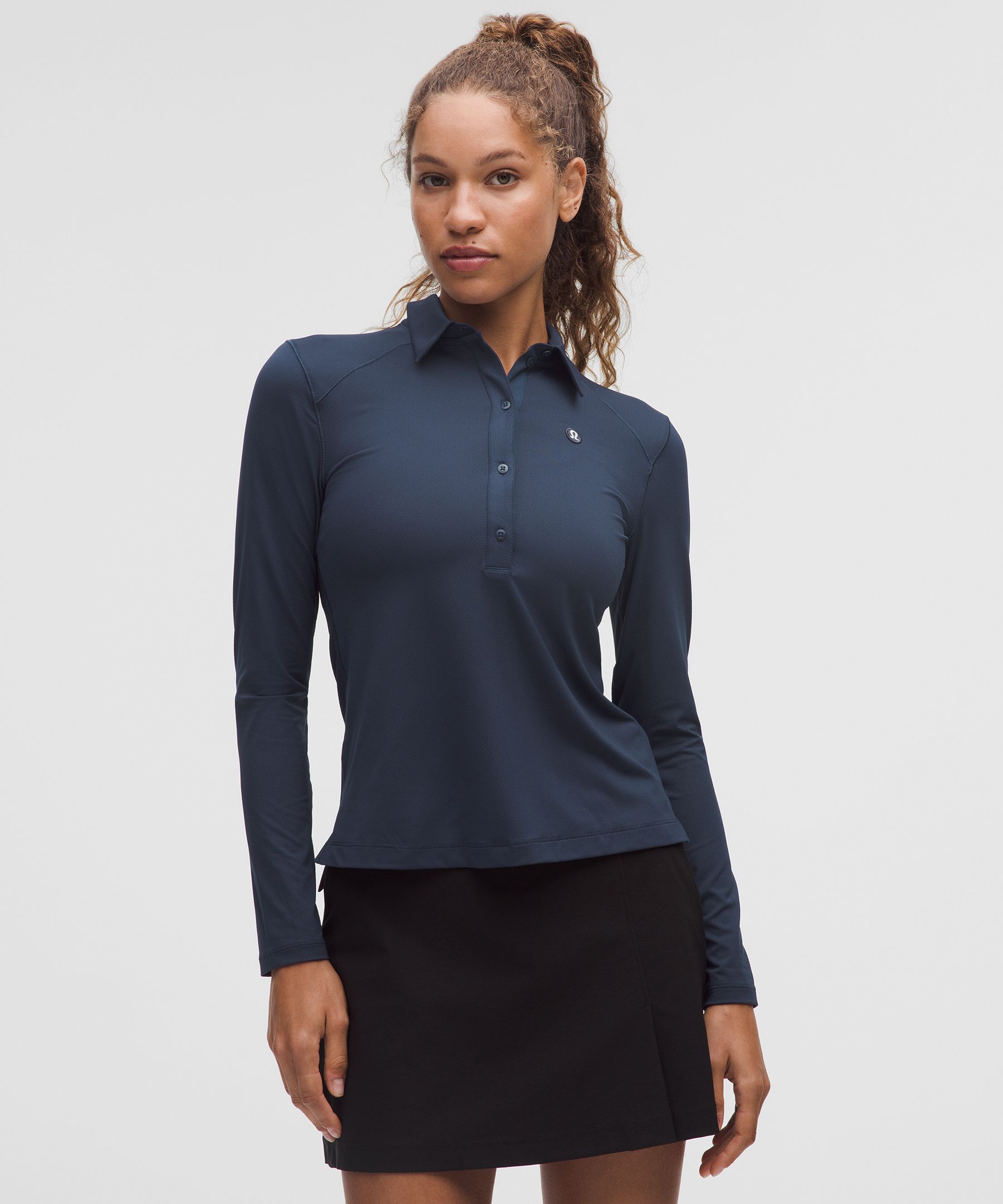 Quick-Dry Long-Sleeve Polo Shirt 