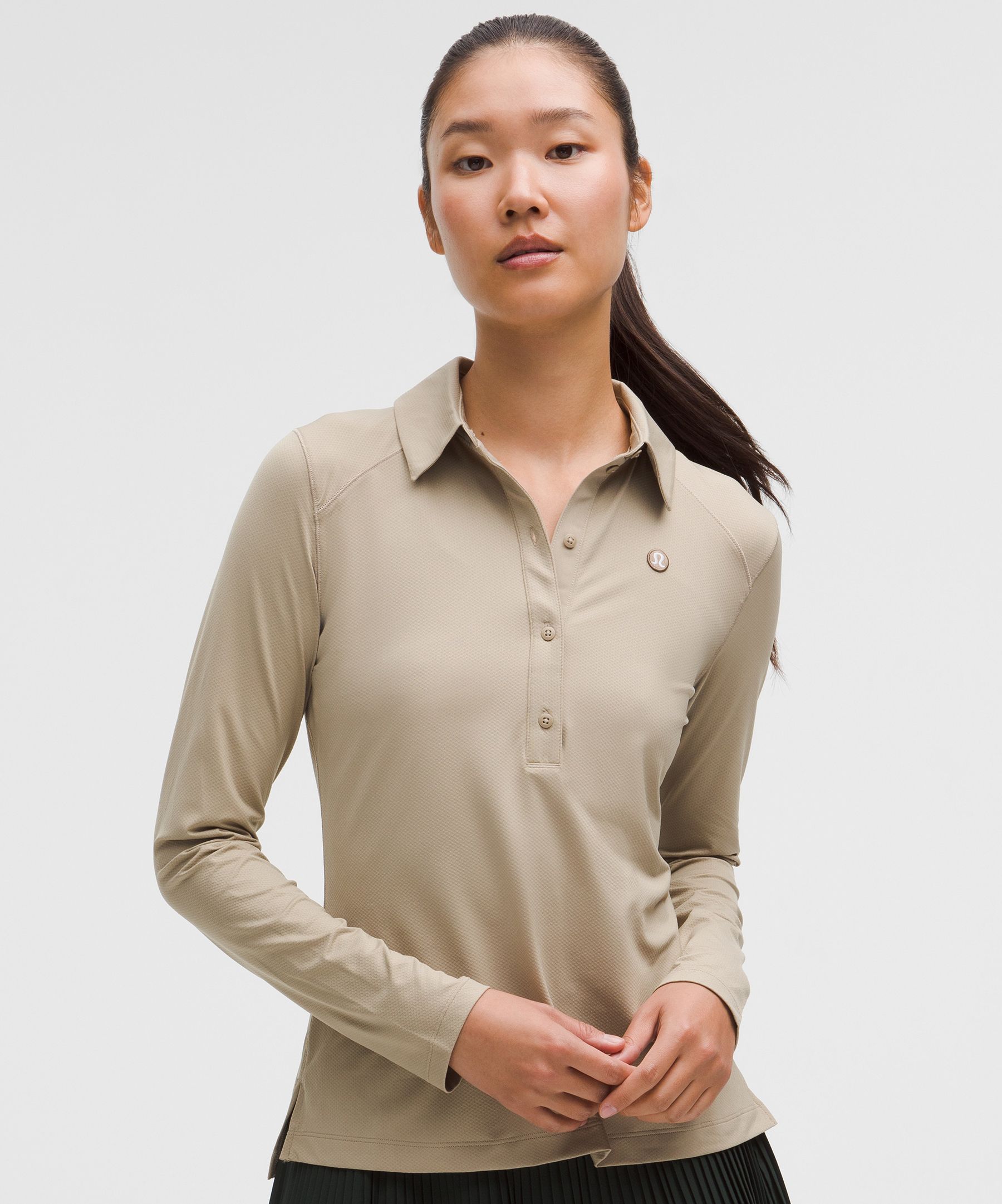 Quick-Dry Long-Sleeve Polo Shirt 