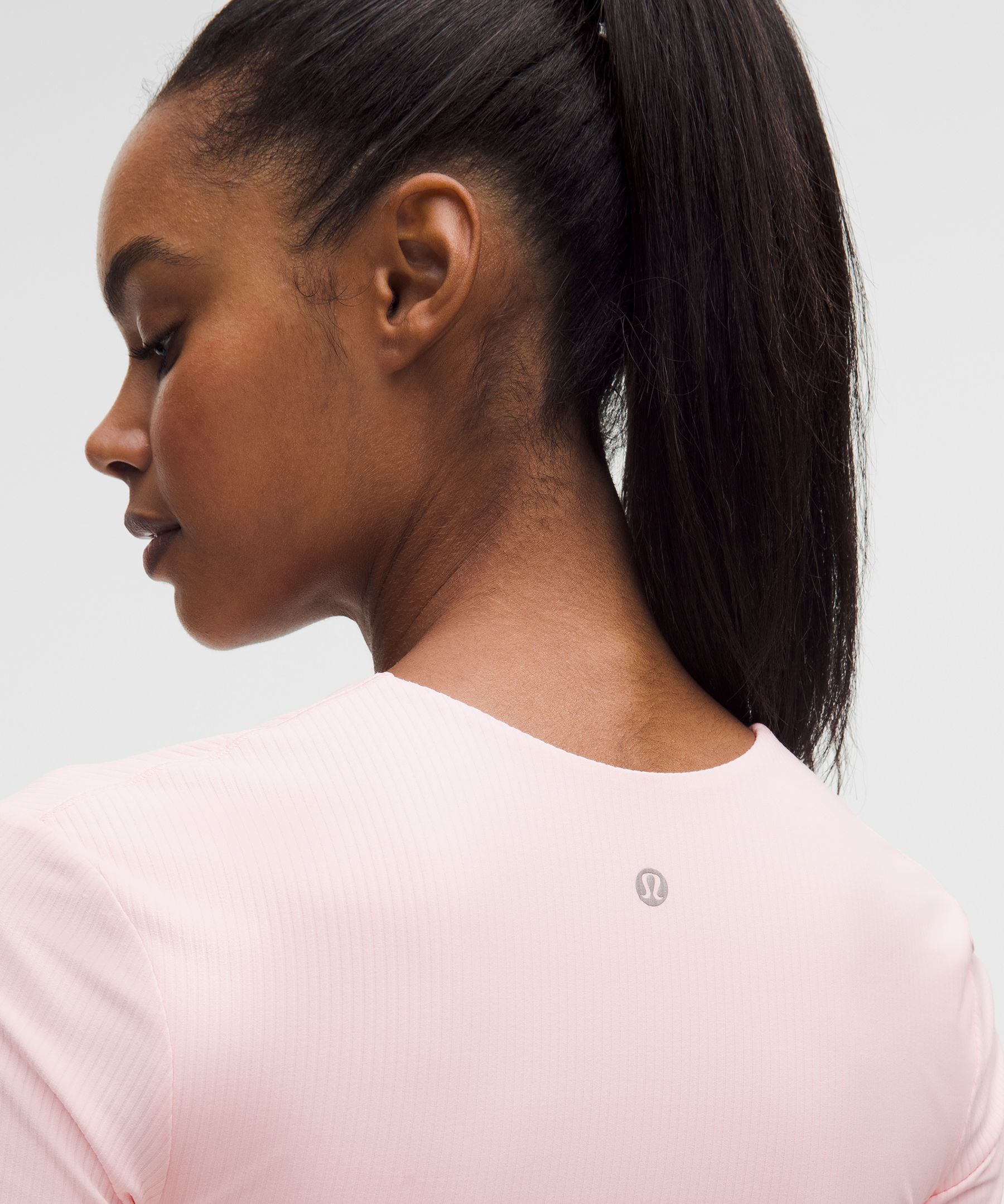 Lululemon All It Takes Ribbed Nulu V-neck Long-sleeve Shirt In Pink