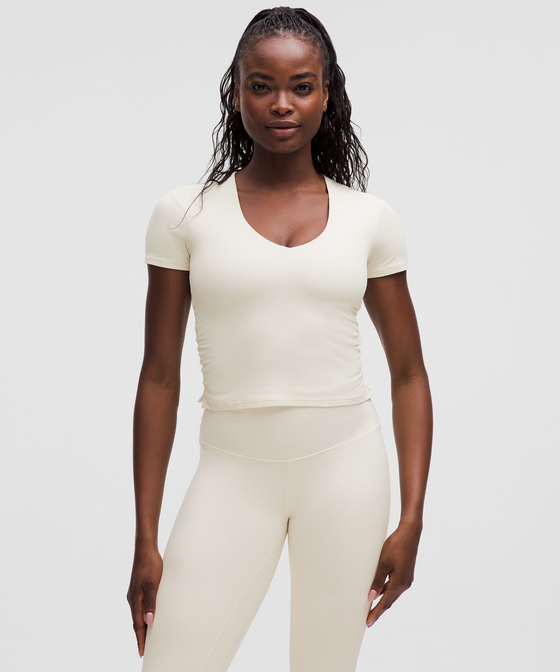 All It Takes Ribbed Nulu V-Neck T-Shirt 