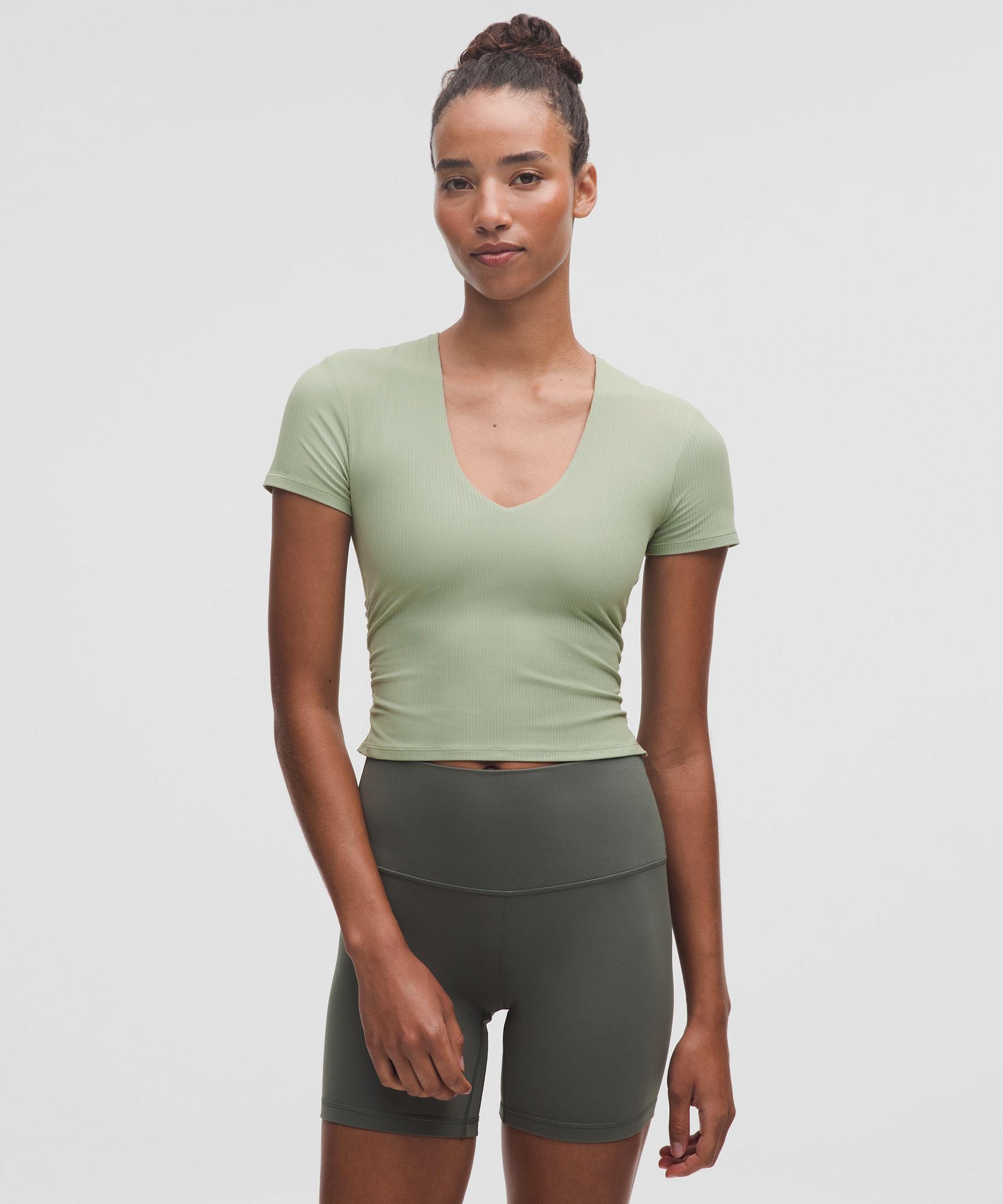 All It Takes Ribbed Nulu V-Neck T-Shirt 