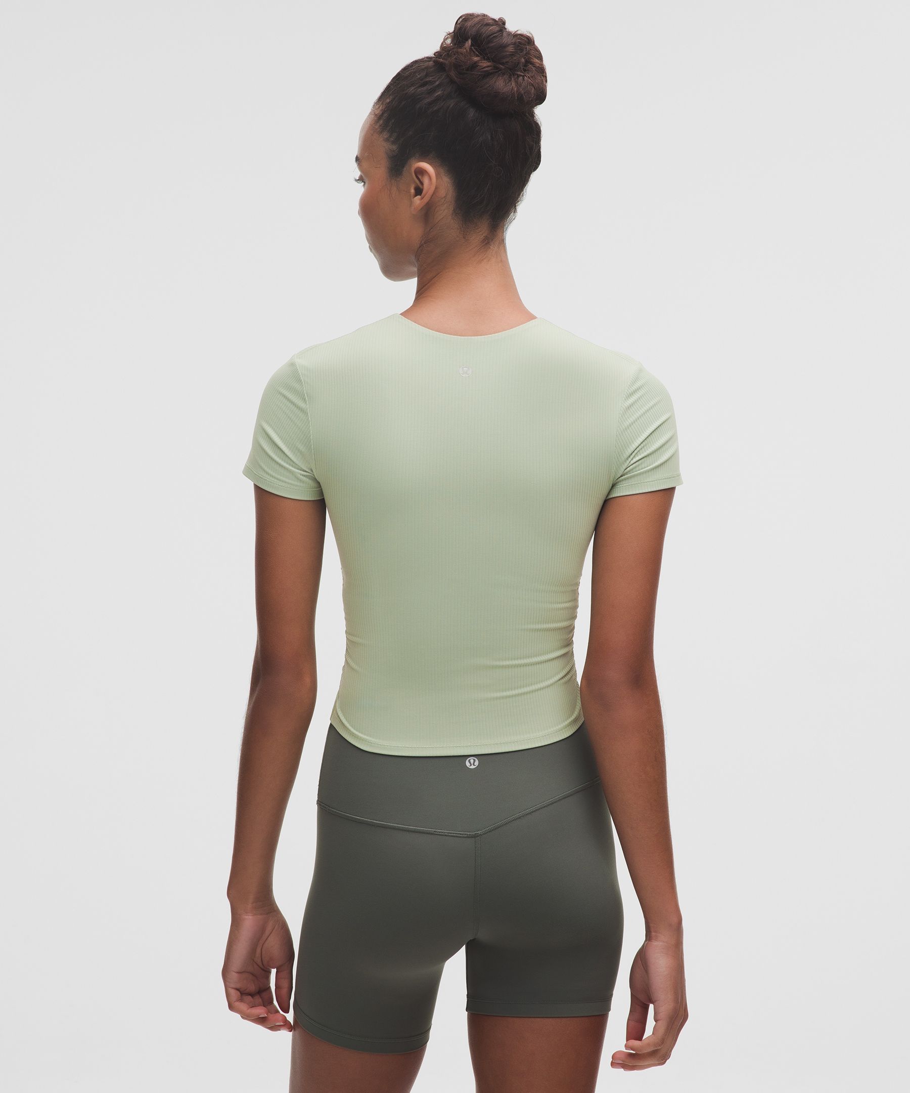 Lululemon All It Takes Ribbed Nulu V-neck T-shirt In Green