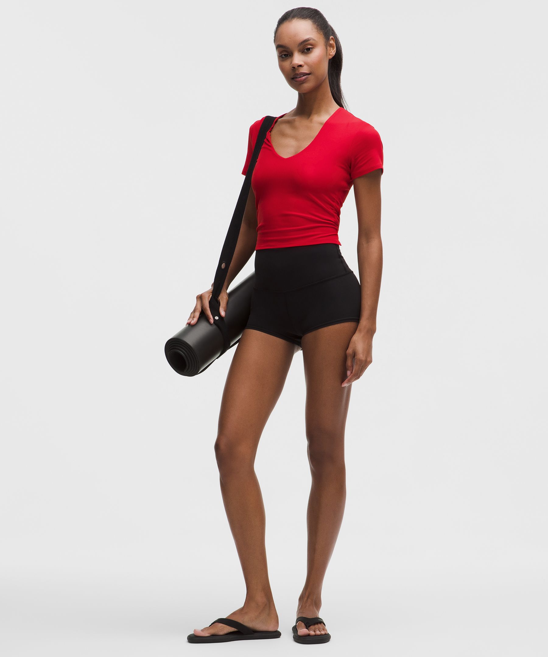 All It Takes Ribbed Nulu V-Neck T-Shirt *B–D Cups