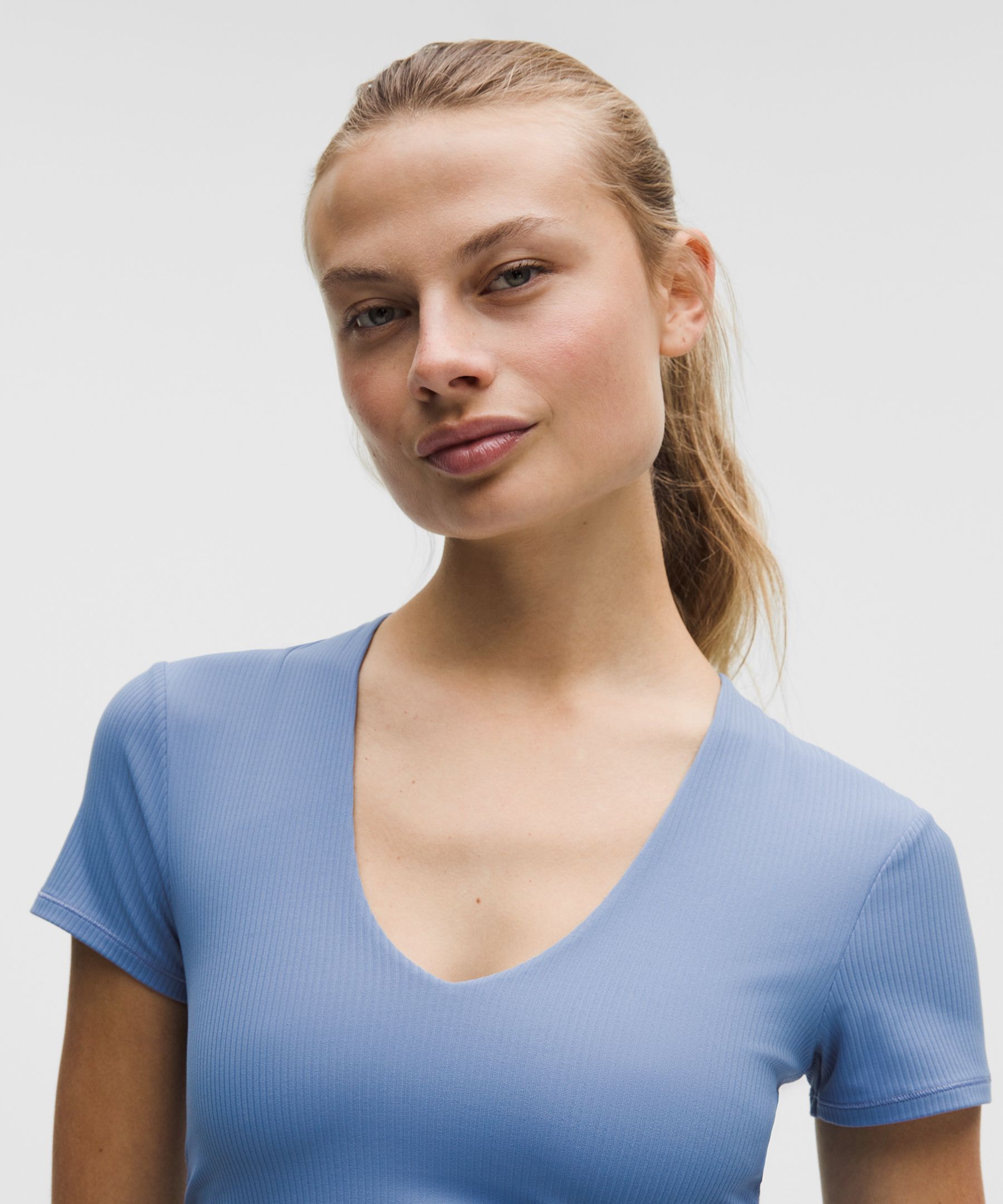 All It Takes Ribbed Nulu V-Neck T-Shirt