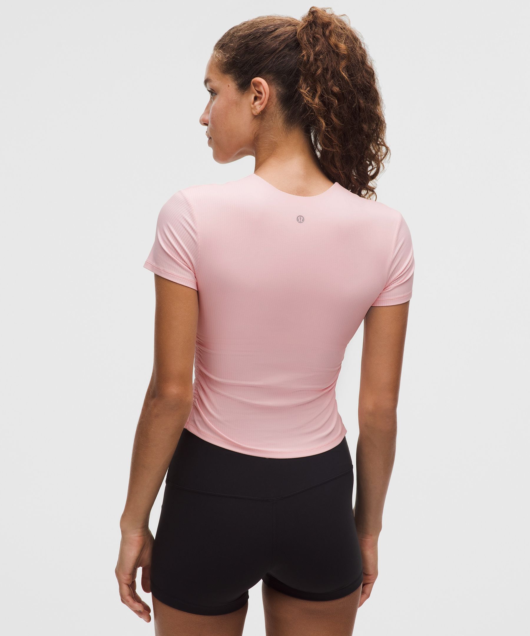 Lululemon All It Takes Ribbed Nulu V-neck T-shirt In Pink