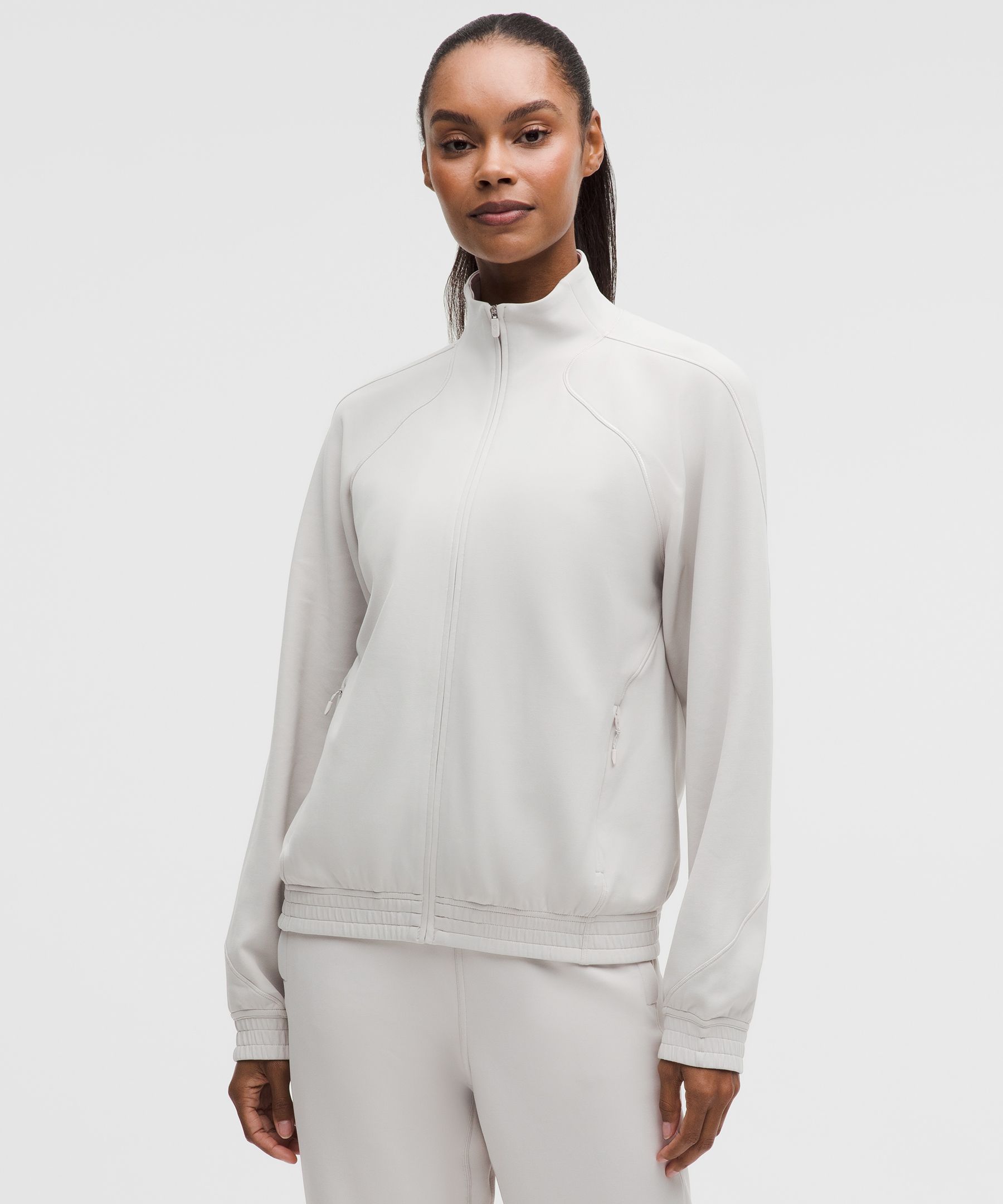 Lululemon Adapted State Thermal Track Jacket In White