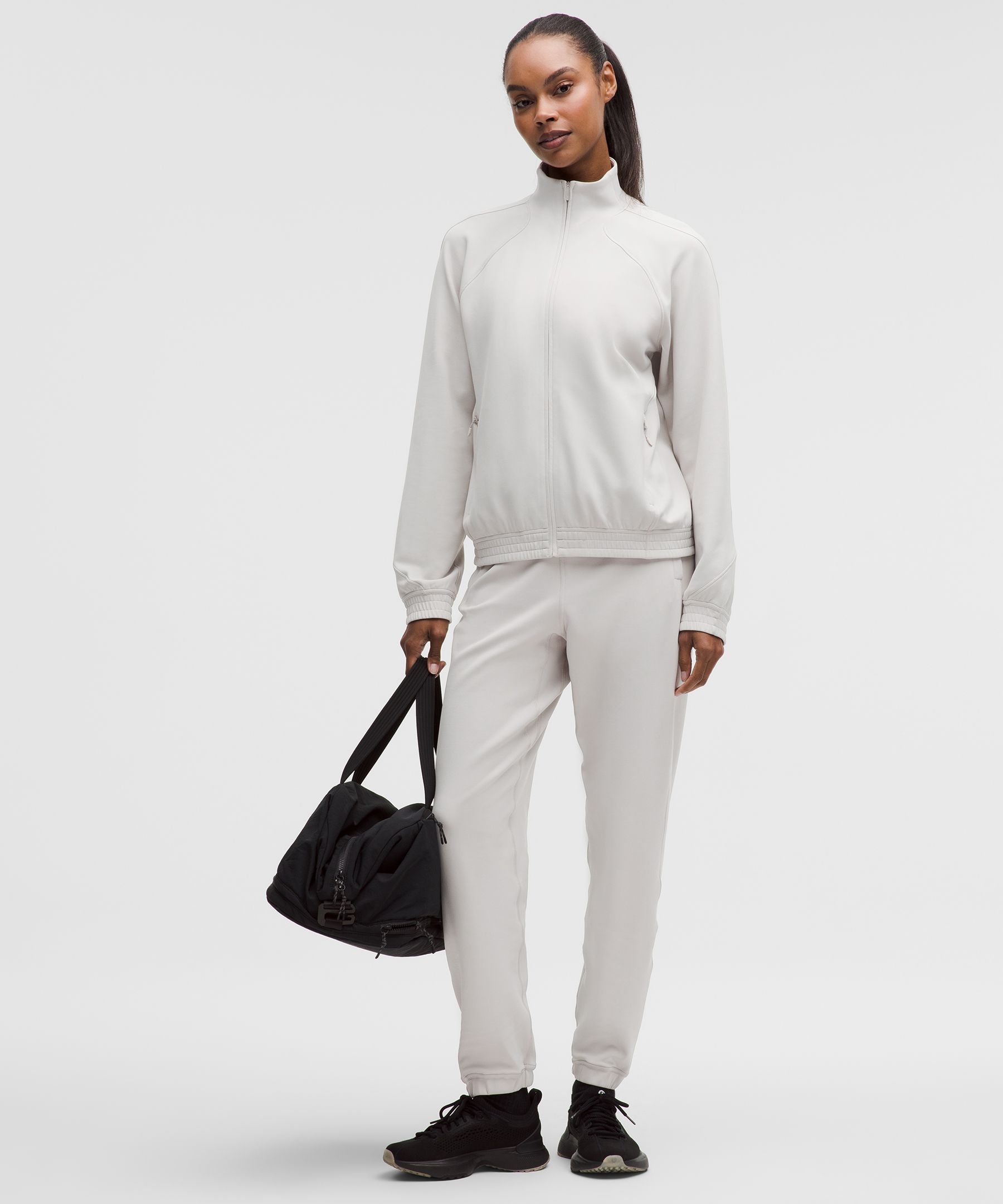 Lululemon Adapted State Thermal Track Jacket In White