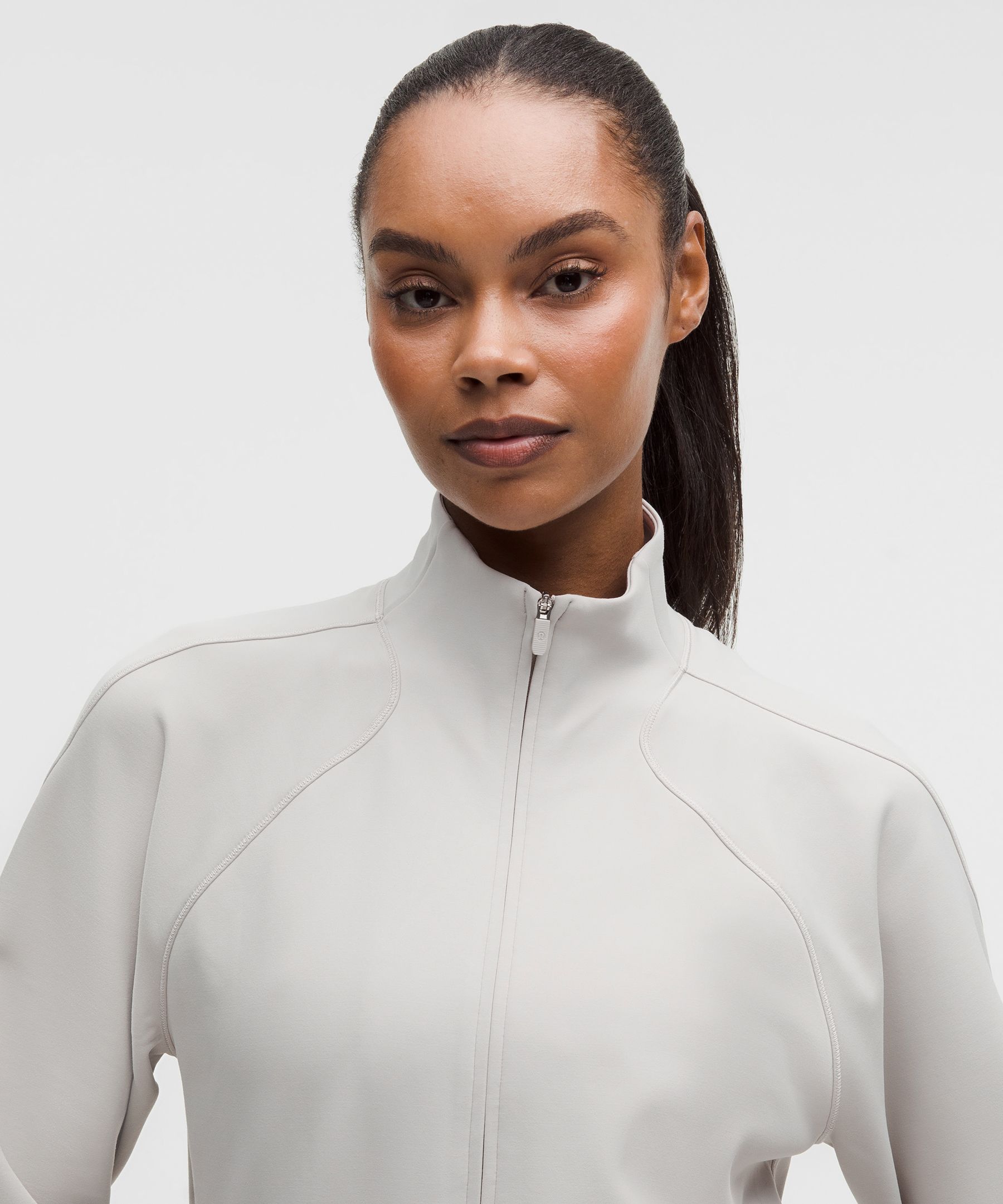 Lululemon Adapted State Thermal Track Jacket In White