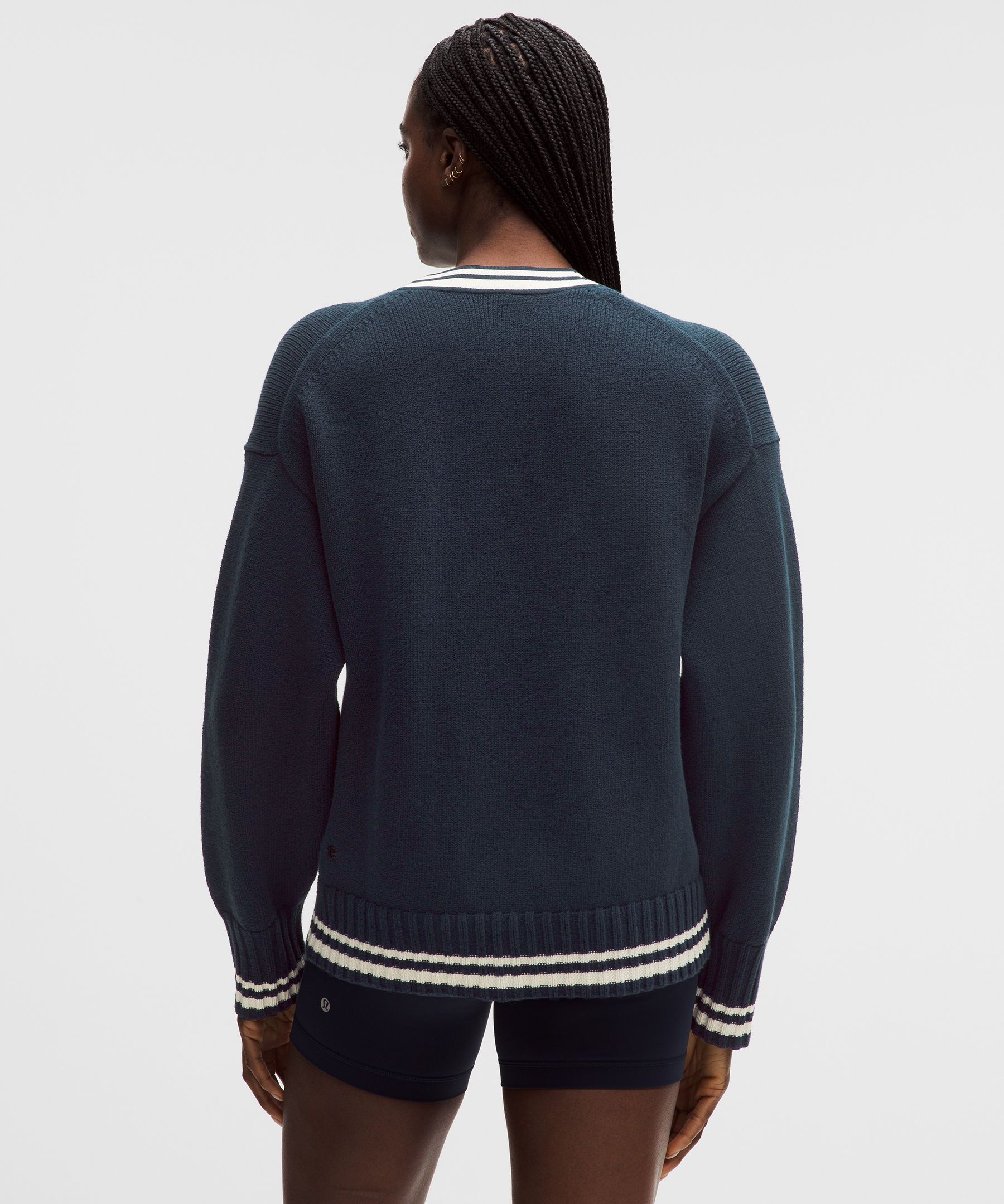 Cotton Tennis Cardigan Sweater