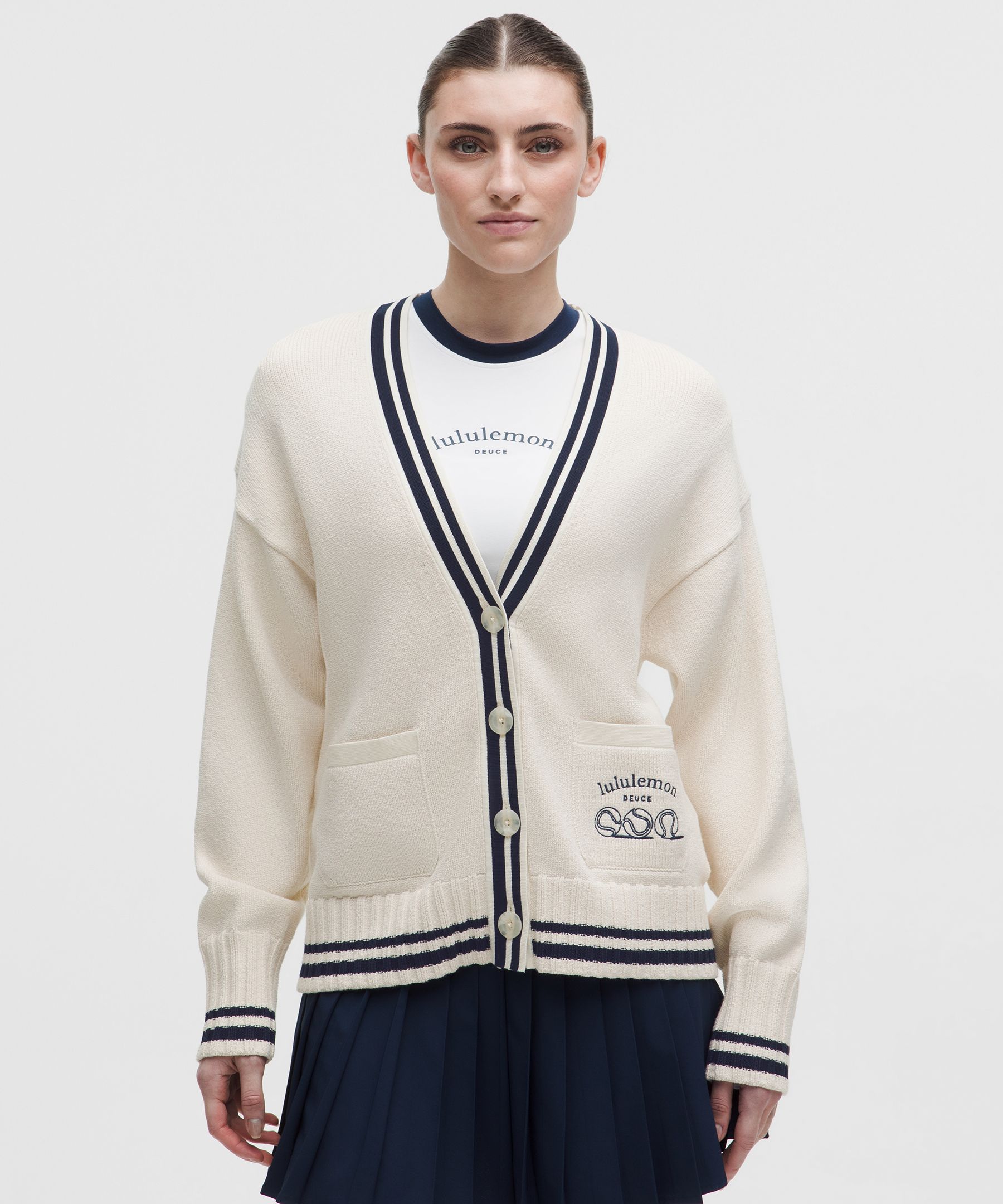 Cotton Tennis Cardigan Sweater