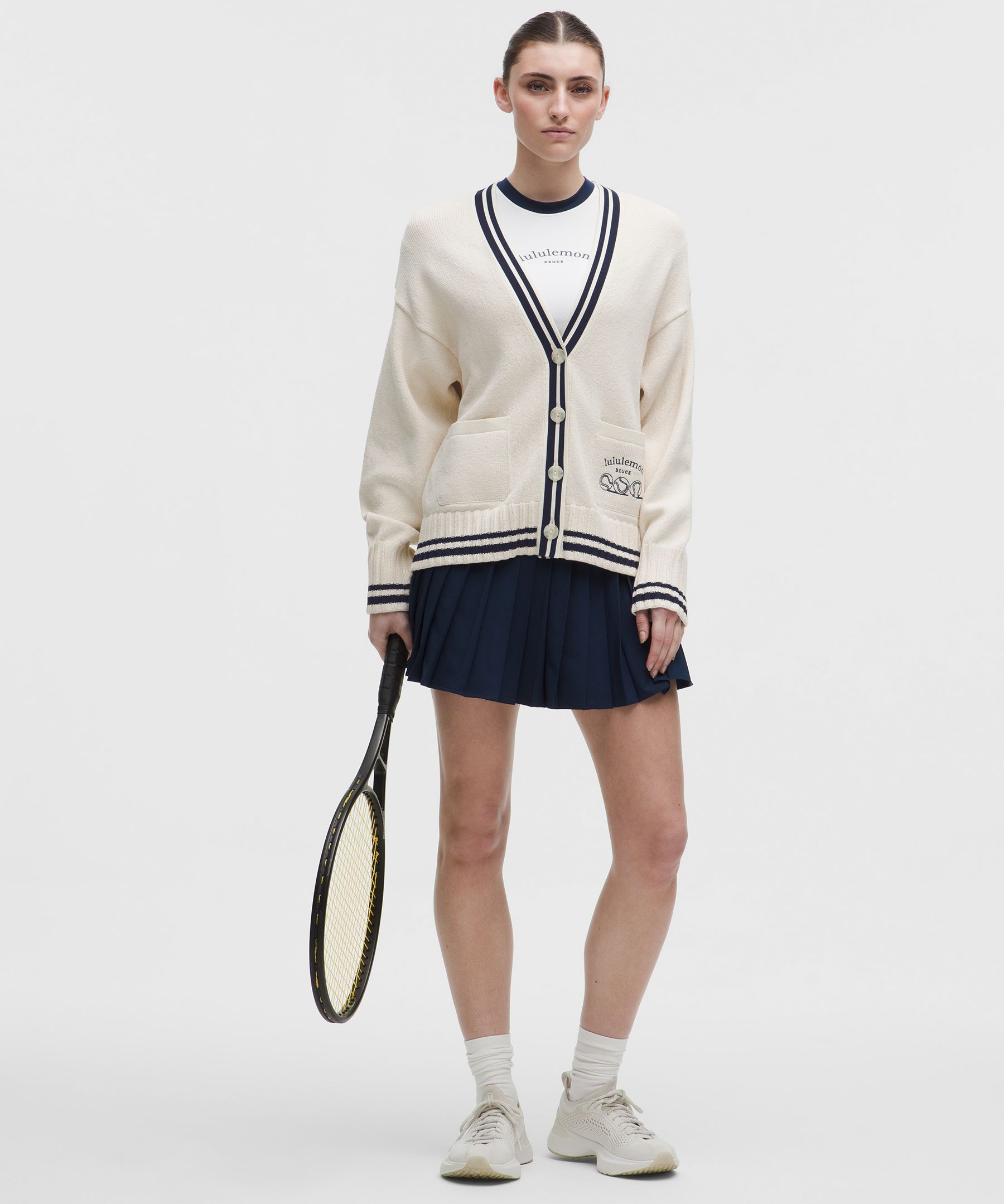 Cotton Tennis Cardigan Sweater