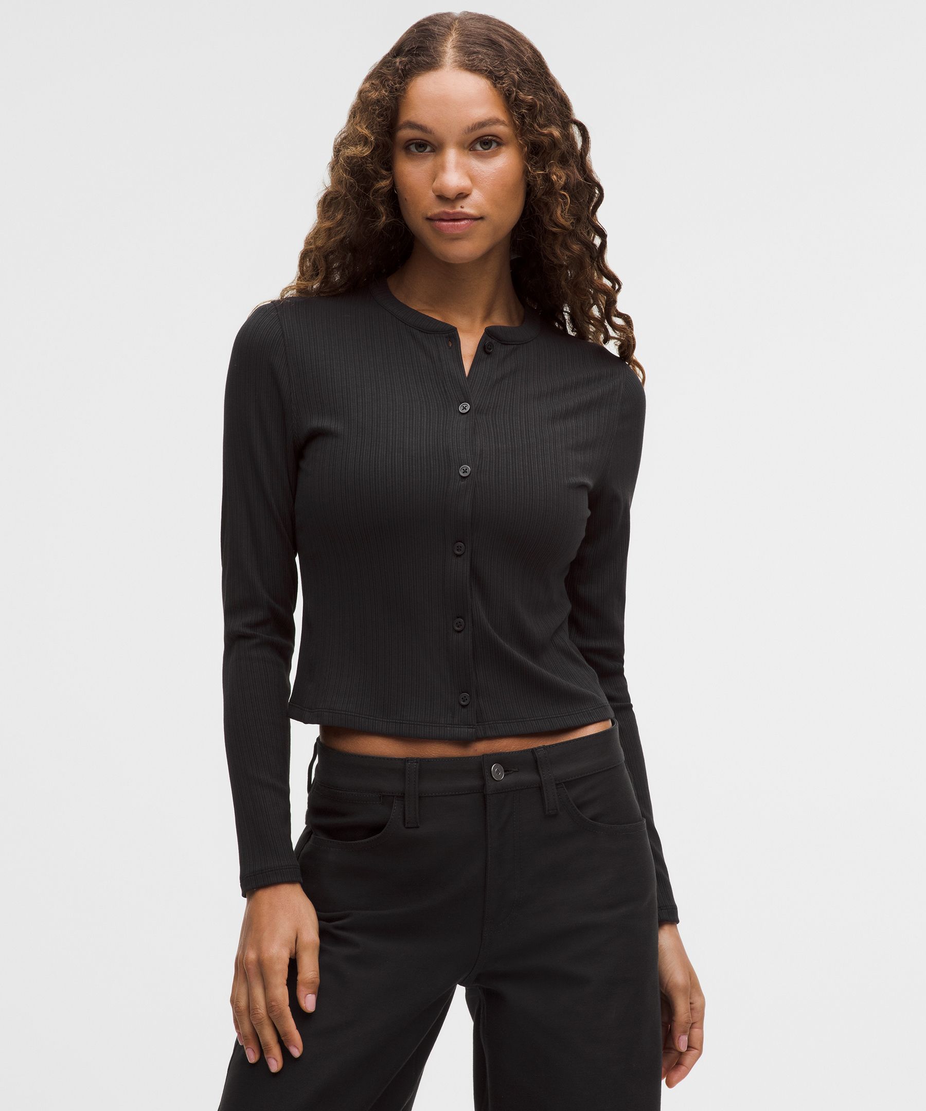 lululemon – Women’s Hold Tight Micro-Rib Cardigan – Color Black – Size 4