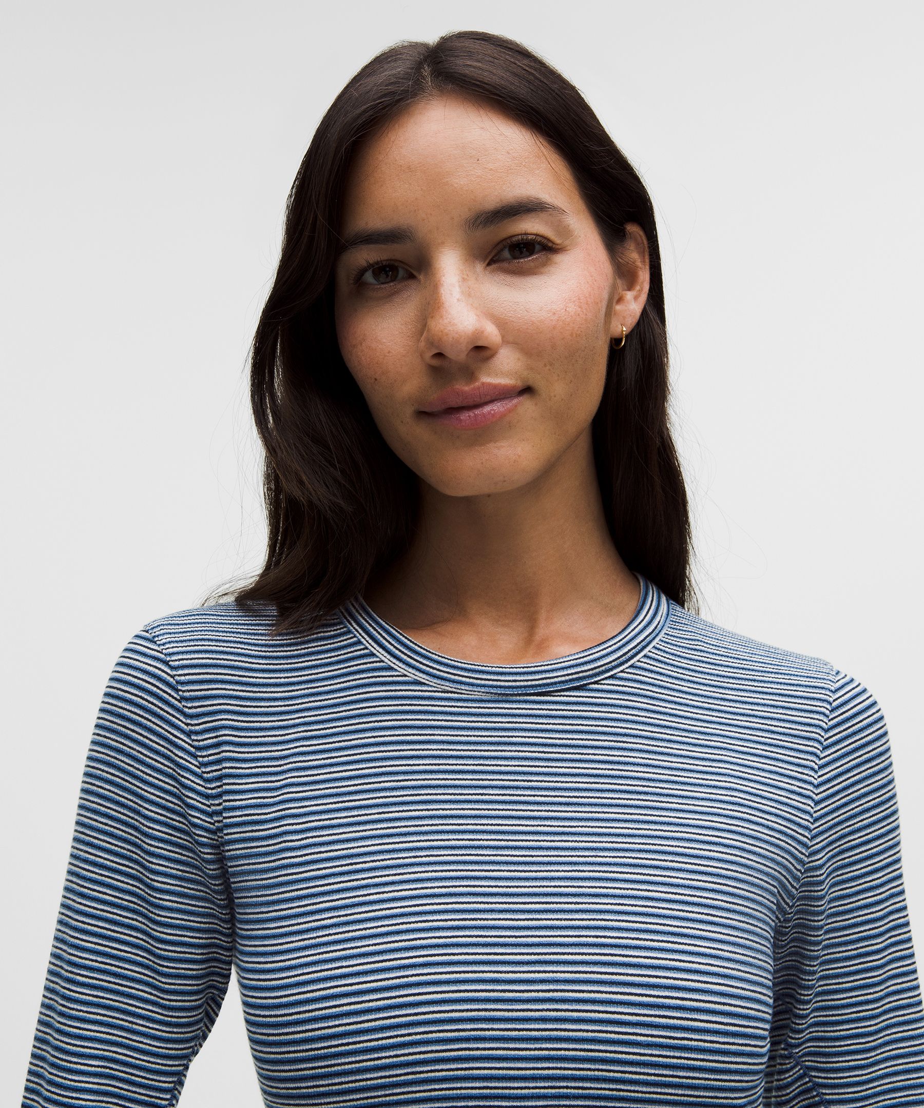 Hold Tight Straight-Hem Cropped Long-Sleeve Shirt