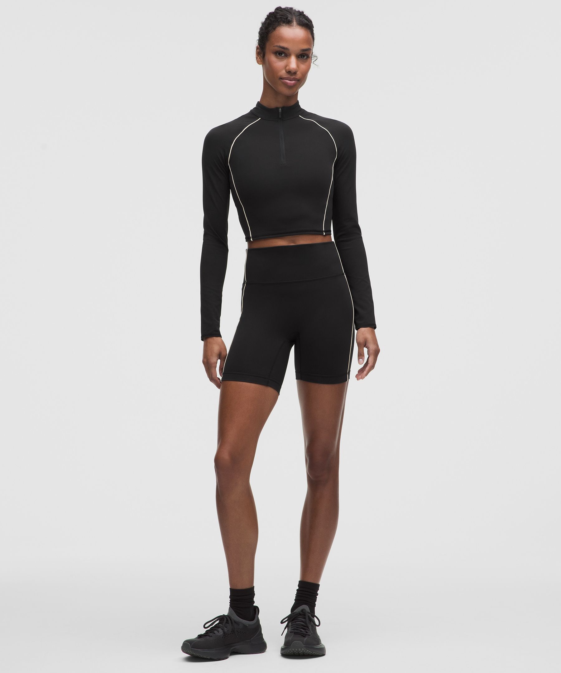 Wunder Train Cropped Long-Sleeve Half Zip