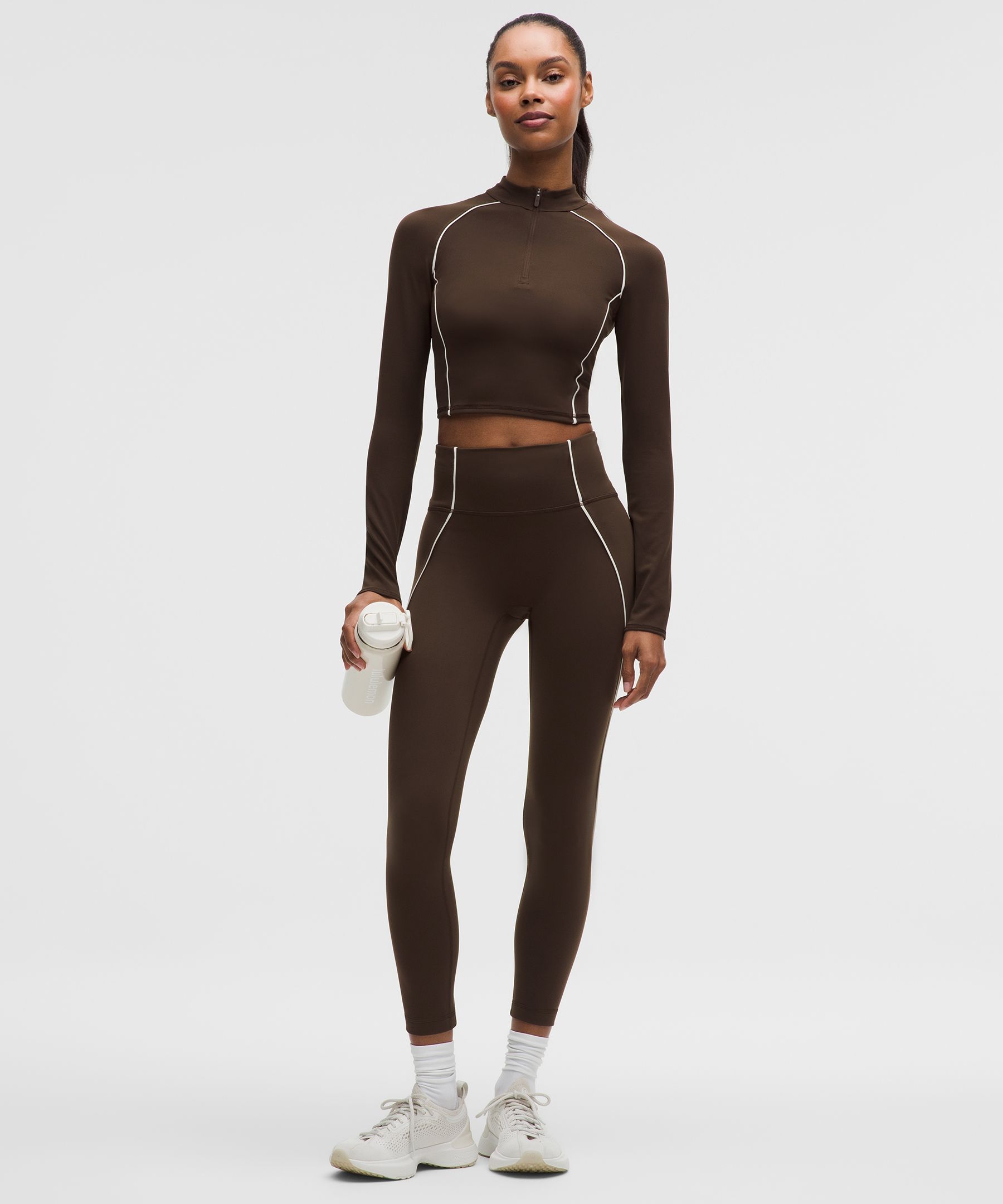 Wunder Train Cropped Long-Sleeve Half Zip