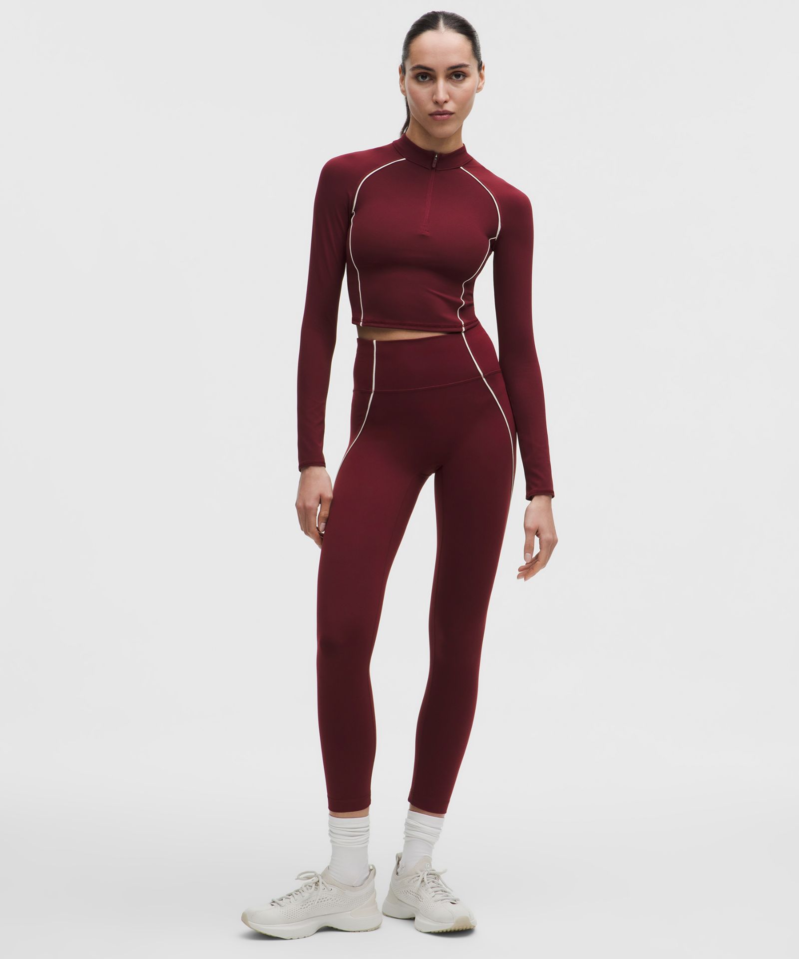 Lululemon Wunder Train Cropped Long-Sleeve Half Zip — фото 2