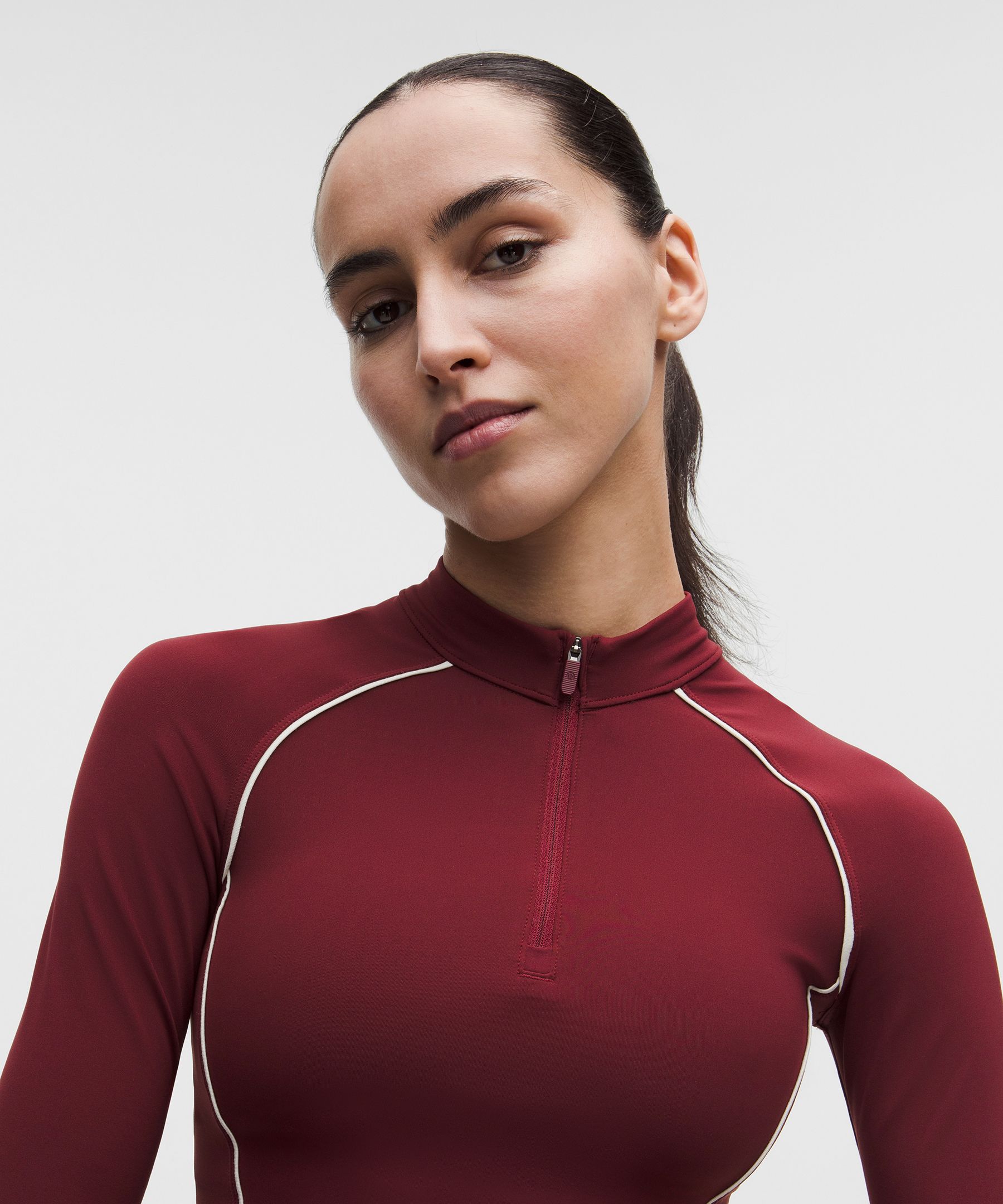 Wunder Train Cropped Long-Sleeve Half Zip