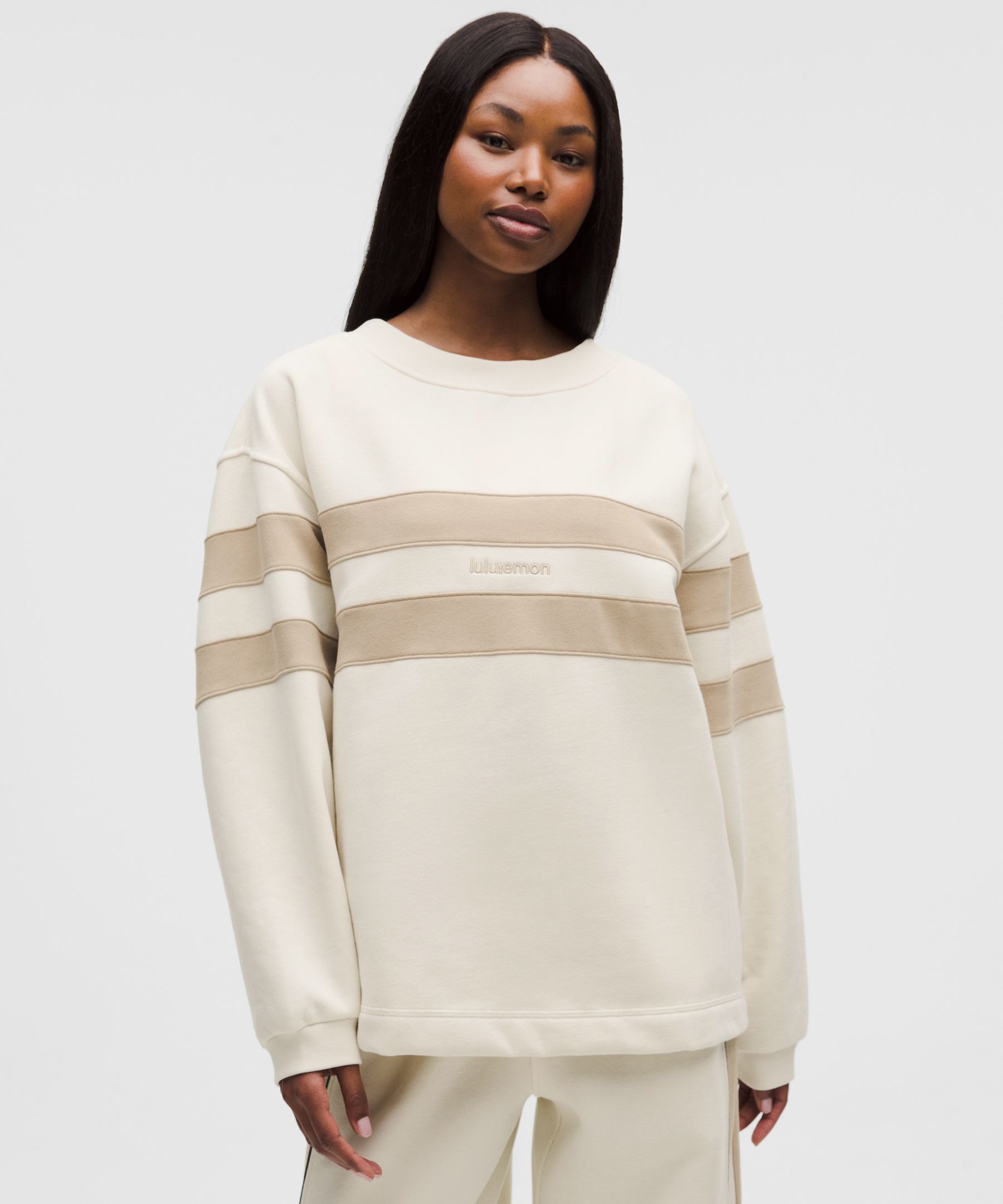 Women's Steady State Oversized Pullover *Stripe