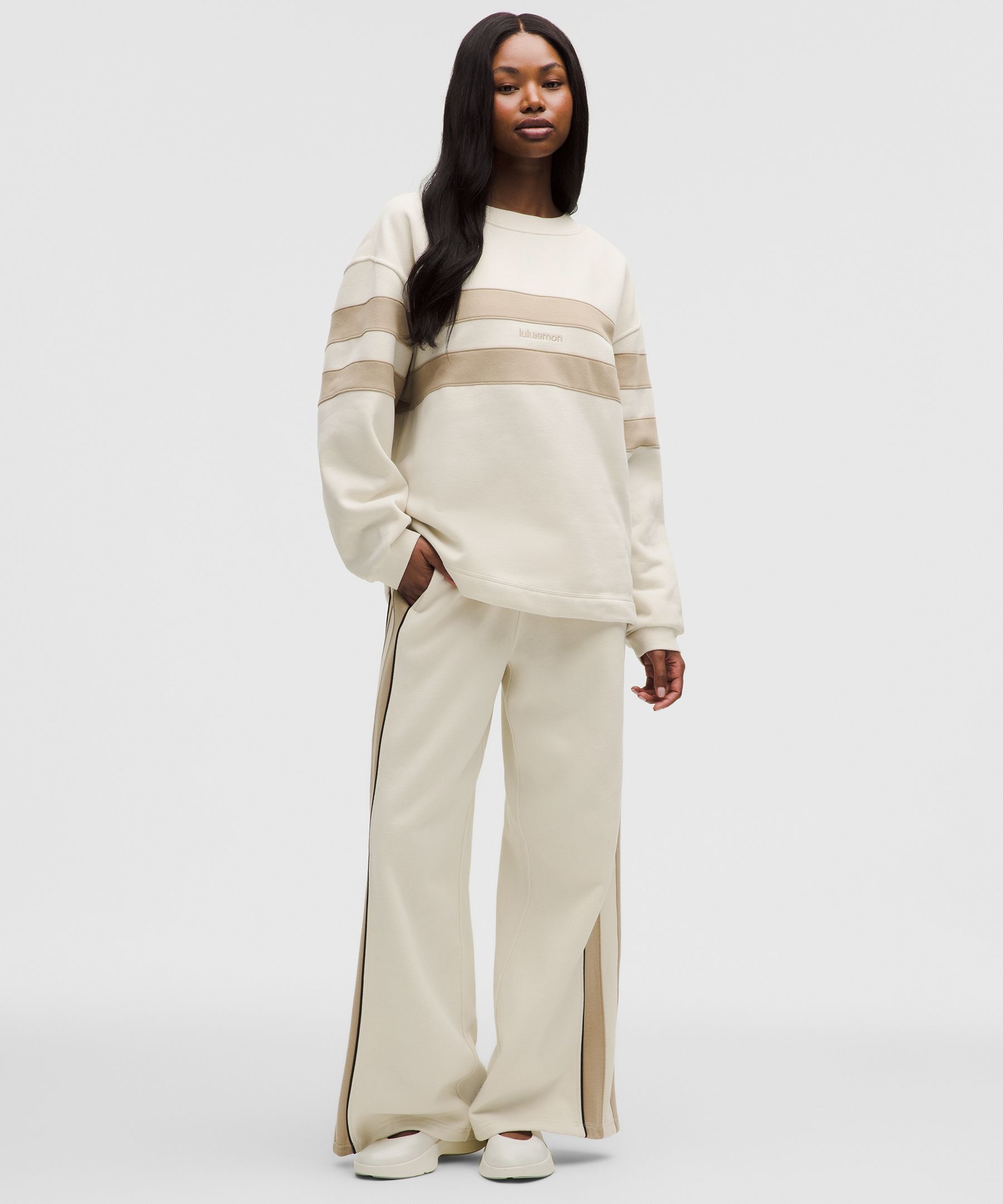 Women's Steady State Oversized Pullover *Stripe