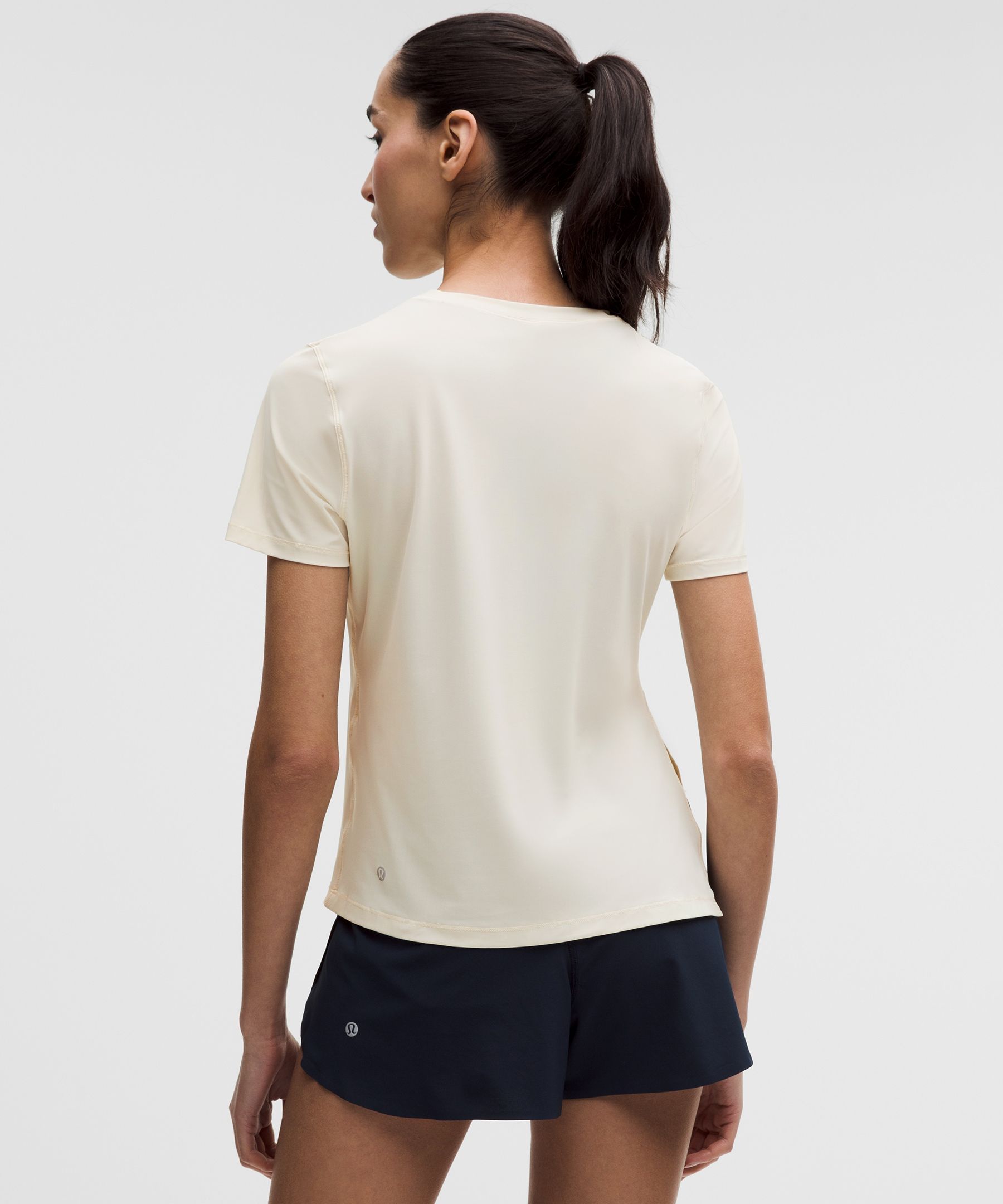 Side-Ruched Running Short-Sleeve Shirt
