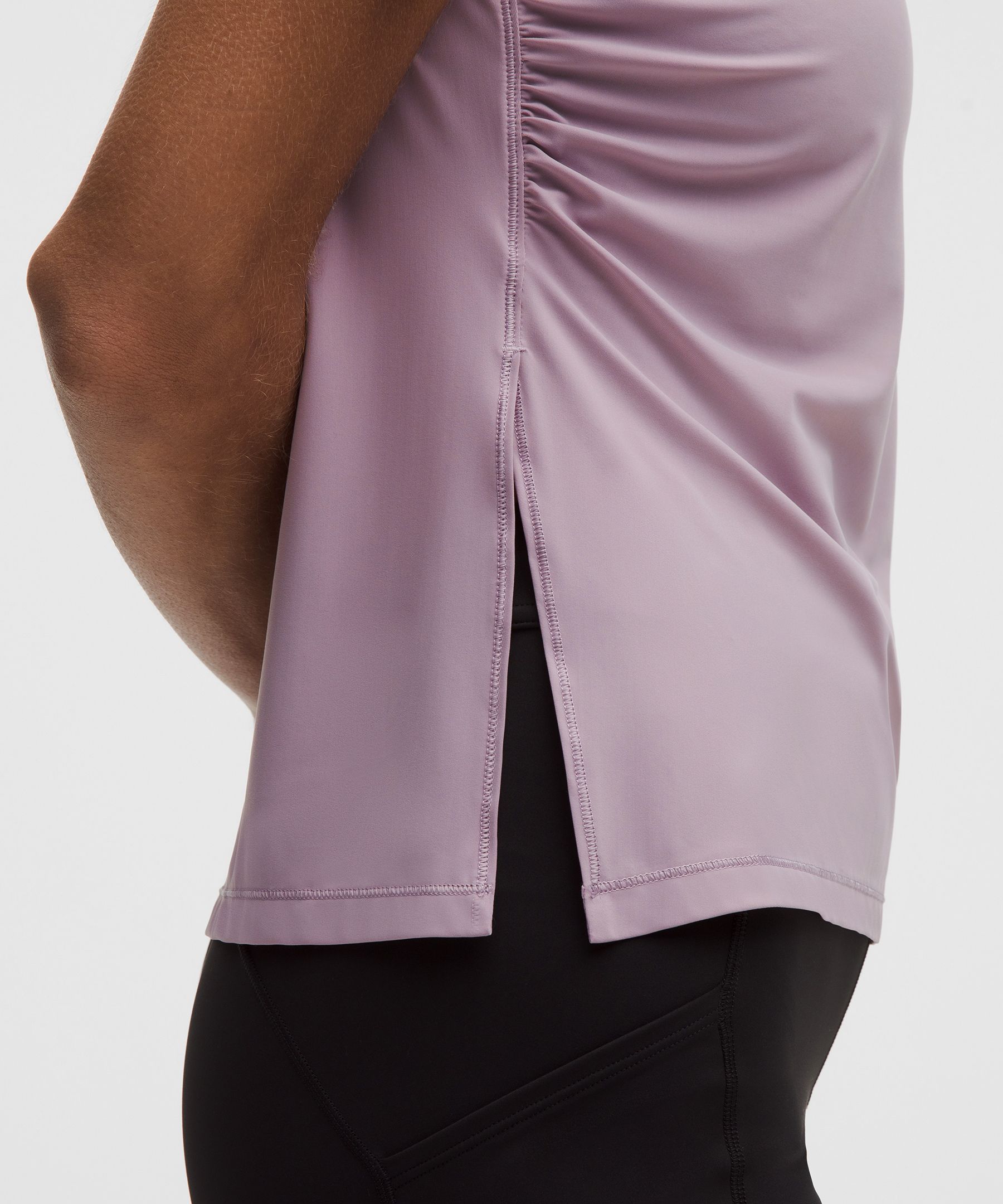 Side-Ruched Running Short-Sleeve Shirt