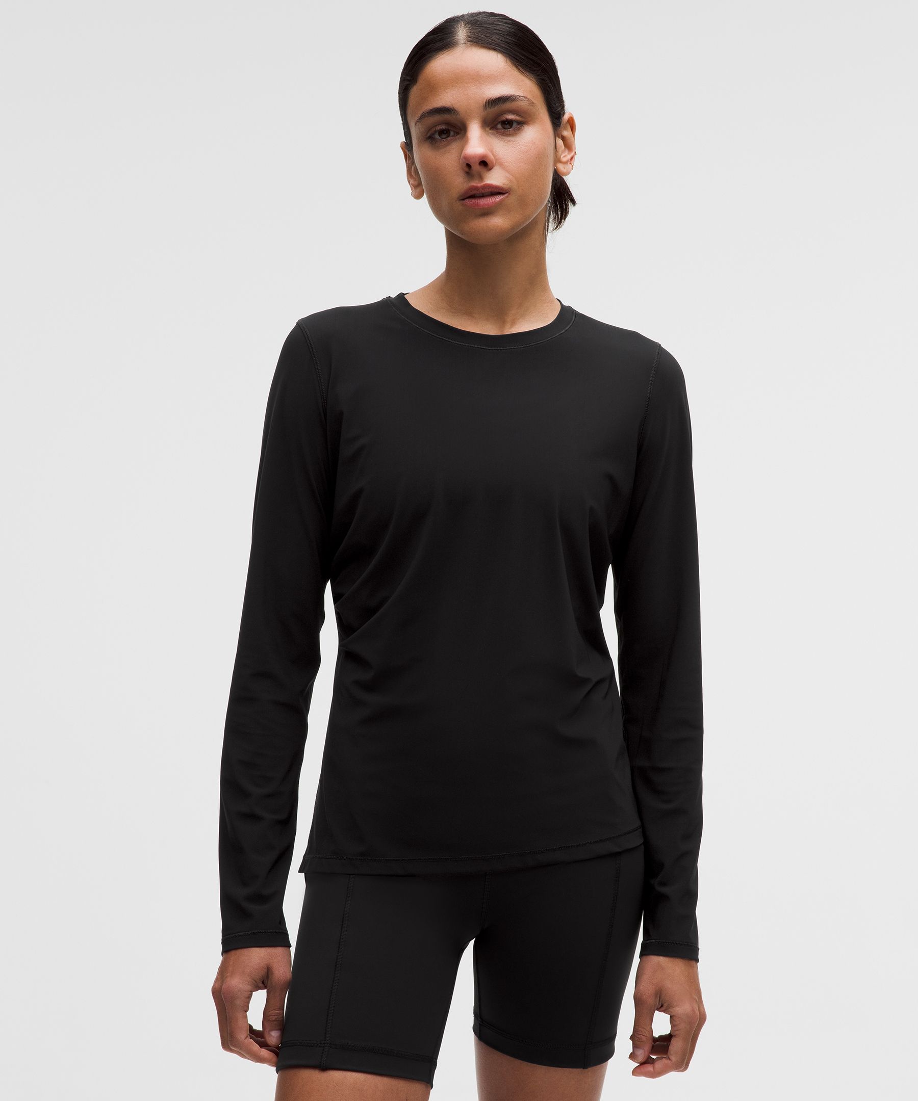 Side-Ruched Running Long-Sleeve Shirt