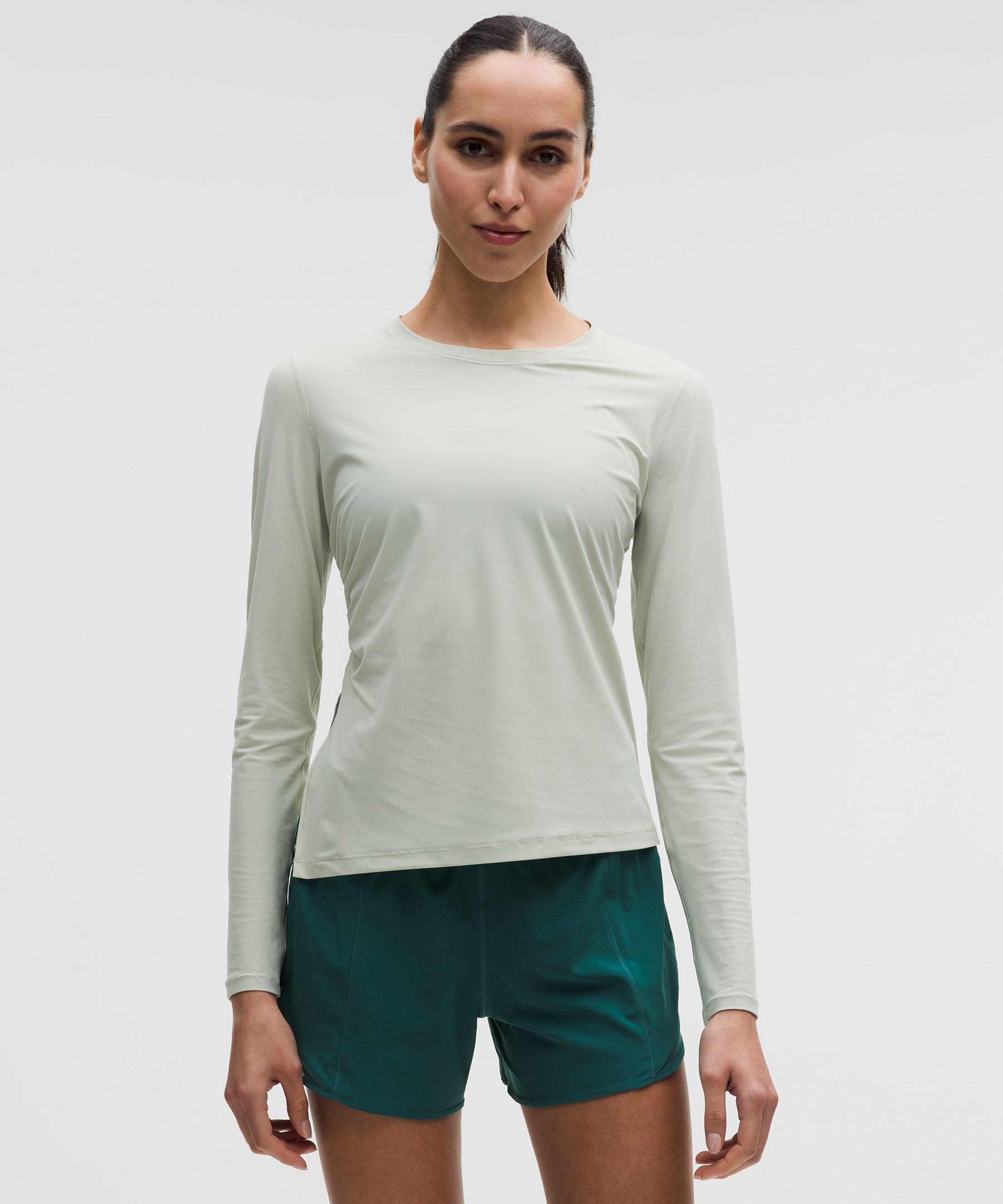 Side-Ruched Running Long-Sleeve Shirt