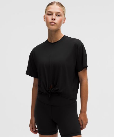 Женская футболка Lululemon All-Sport с завязками спереди