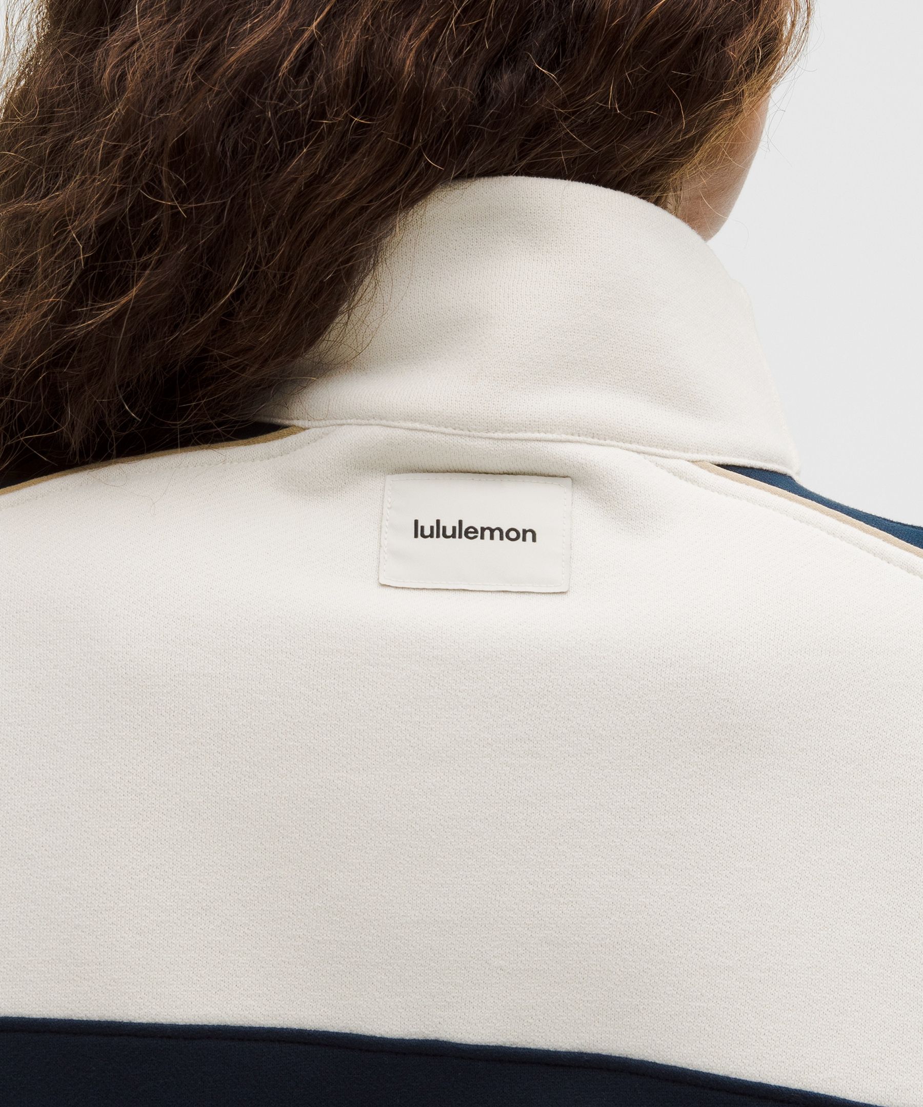Sudadera de corte holgado Steady State con cremallera completa y cuello chimenea para mujer *Rayas