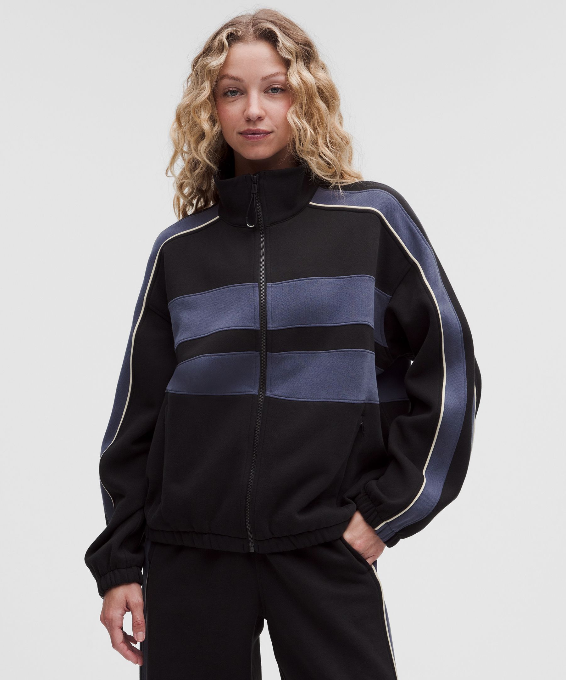 Women's Steady State Oversized Funnel Full Zip Stripe by Lululemon