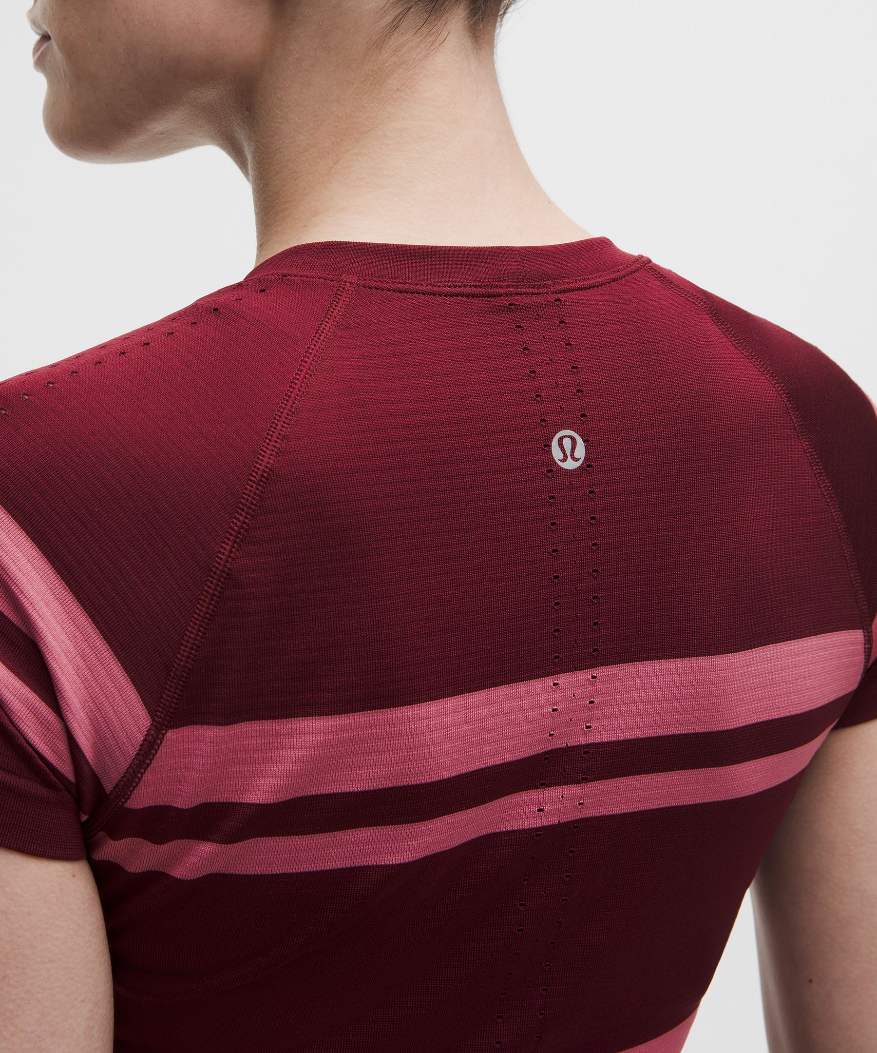 Swiftly Tech Cropped Short-Sleeve Shirt 2.0 *Stripe