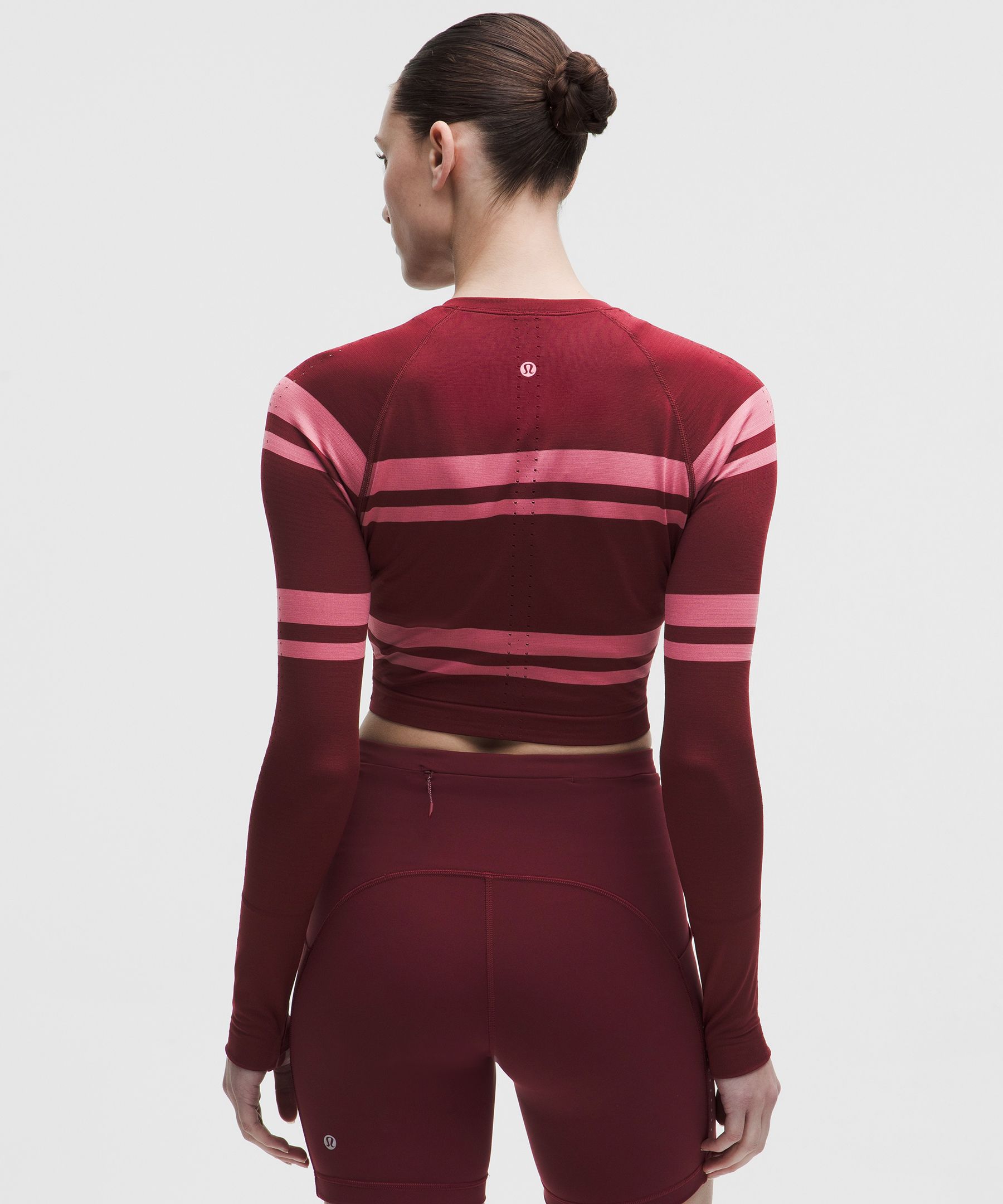 Swiftly Tech Cropped Long-Sleeve Shirt 2.0 *Stripe