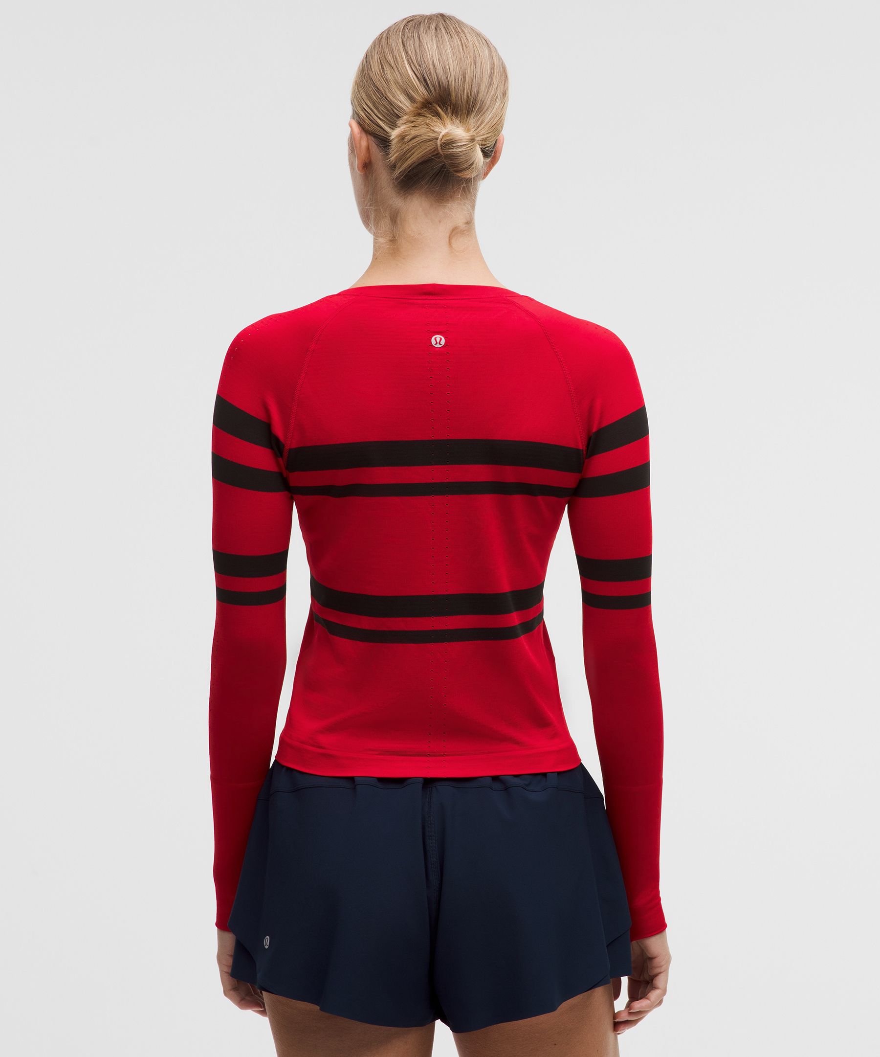 Swiftly Tech Long-Sleeve Shirt 2.0 Waist Length *Stripe