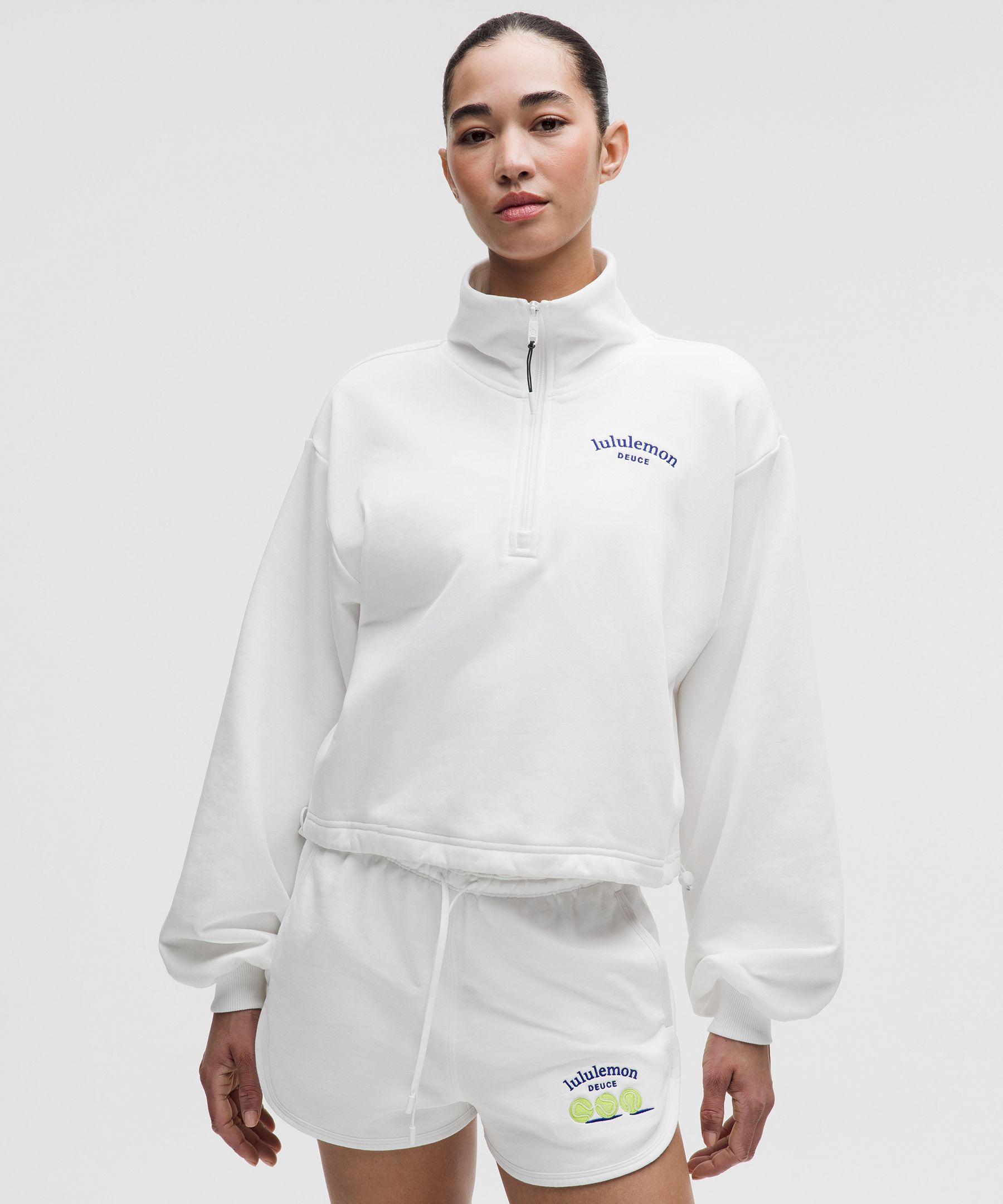 Cotton Terry Tennis Half Zip 