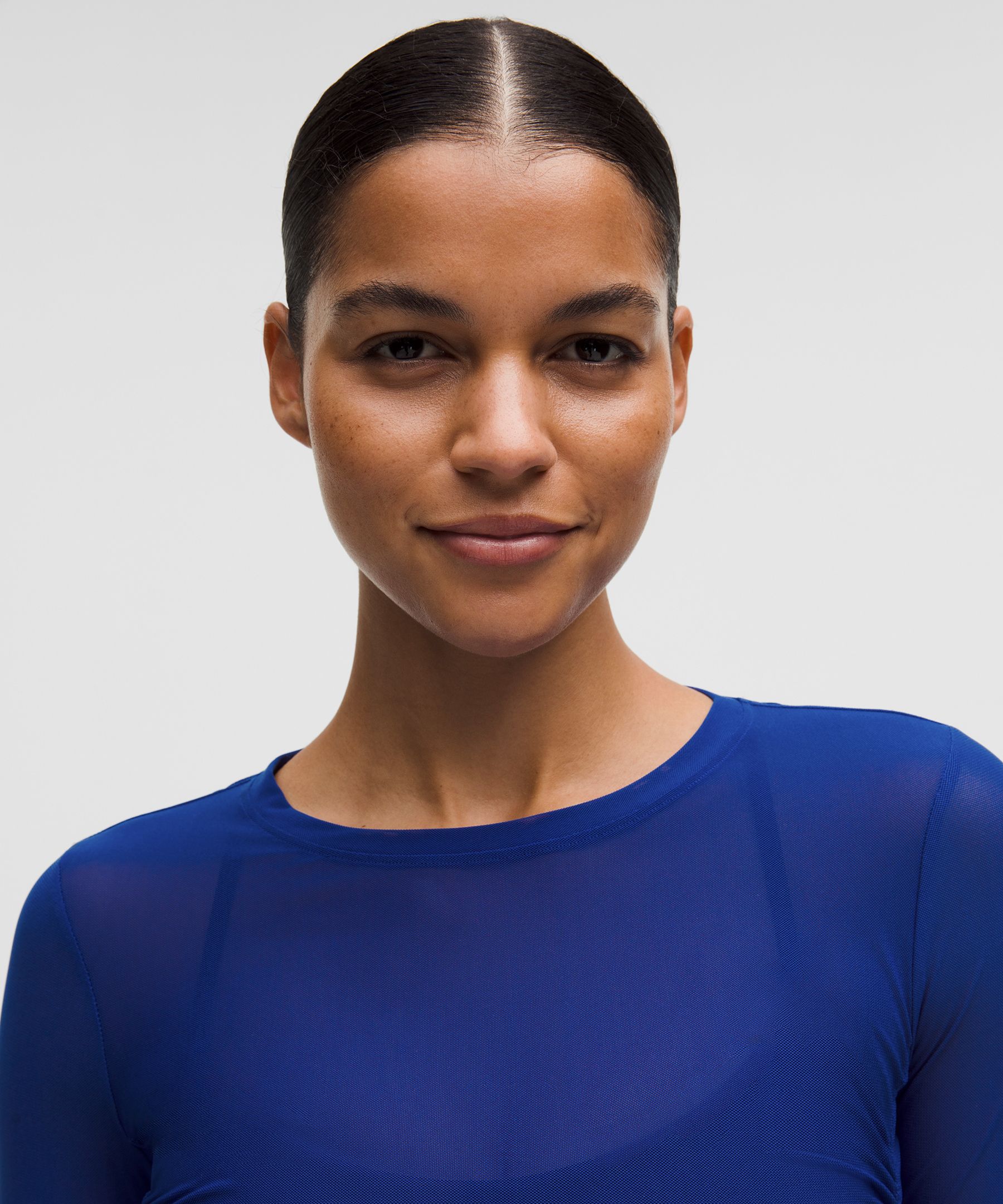 Mesh Ruched Long-Sleeve Shirt thumbnail 4