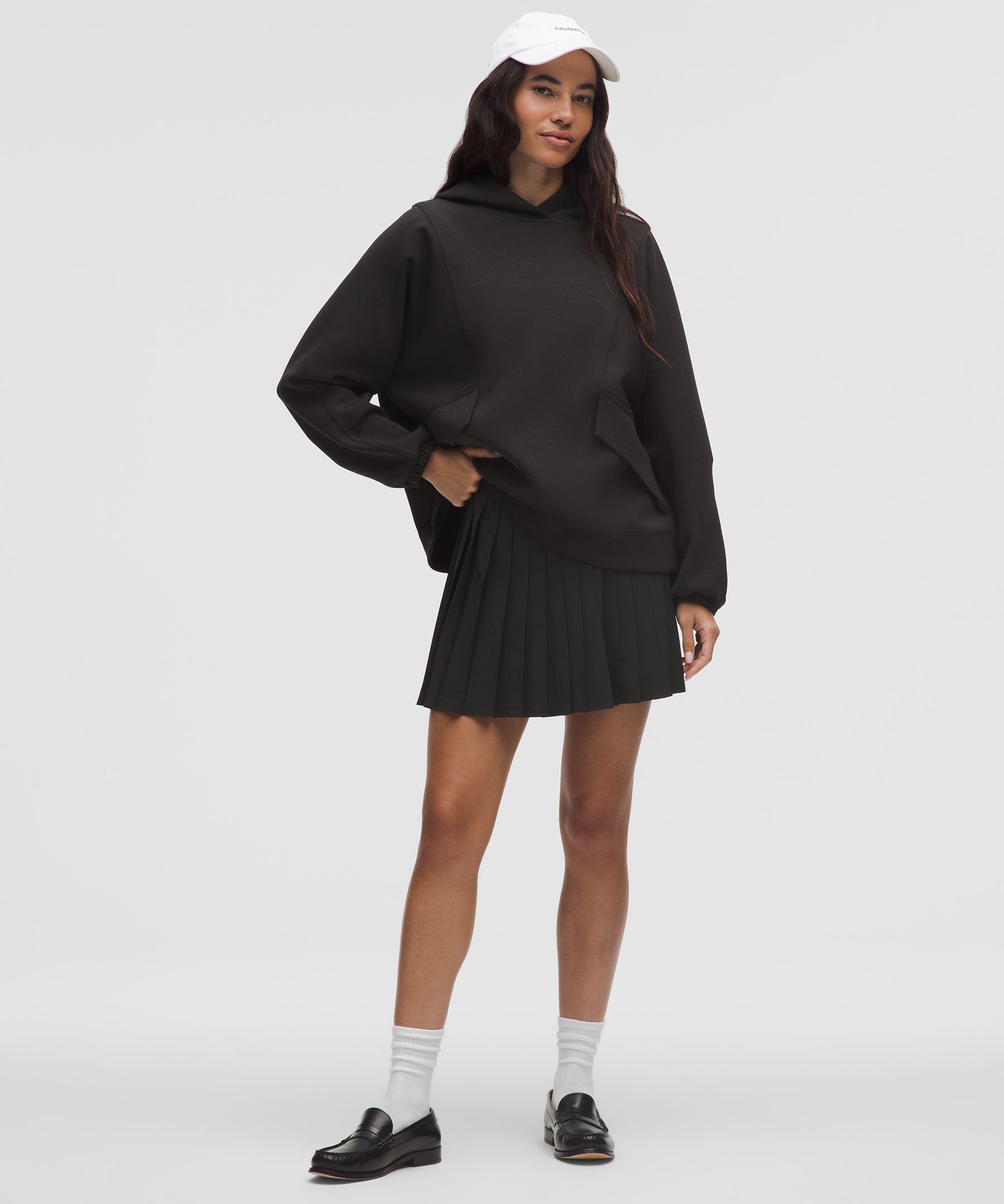 Lululemon Cotton-blend Double-knit Oversized Hoodie In Black