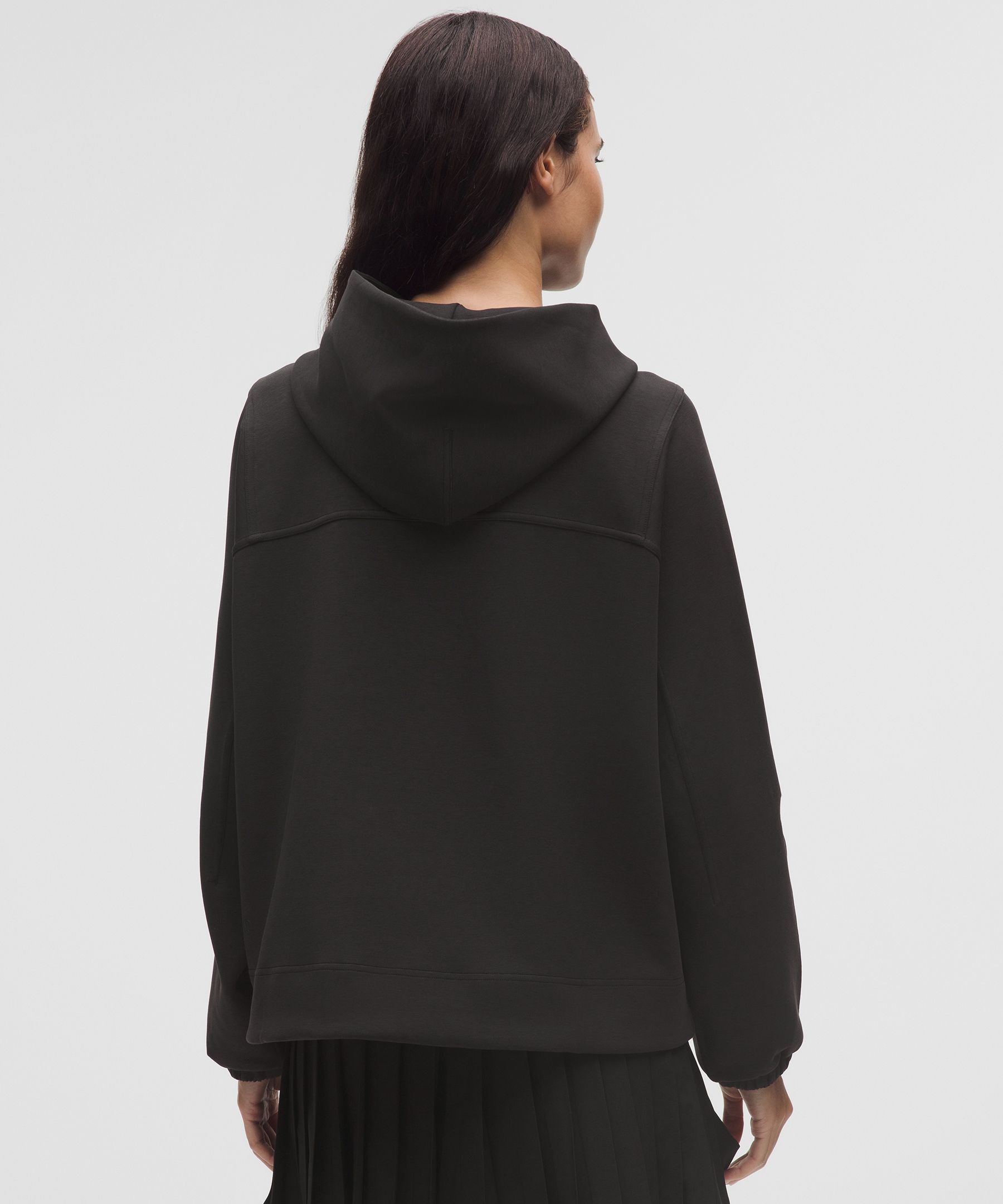 Lululemon Cotton-blend Double-knit Oversized Hoodie In Black