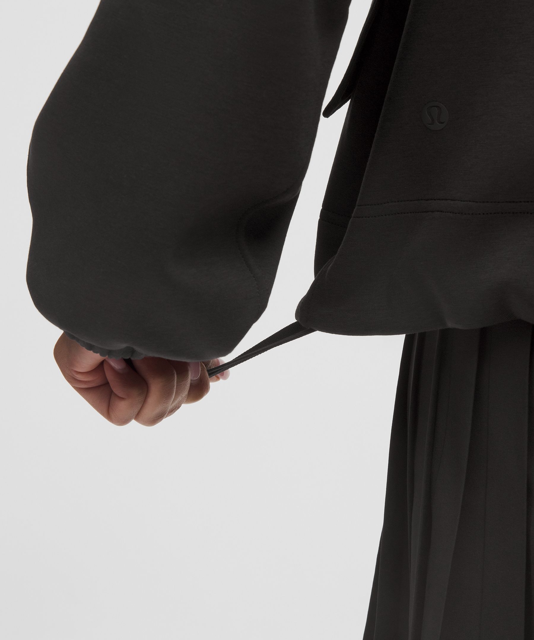 Lululemon Cotton-blend Double-knit Oversized Hoodie In Black