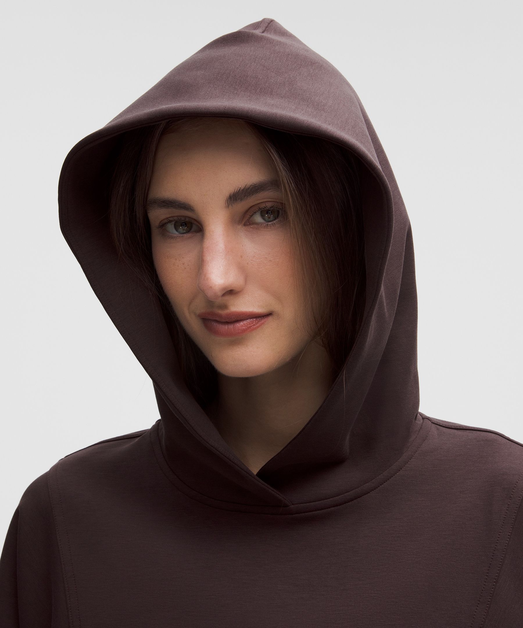 Lululemon Cotton-blend Double-knit Oversized Hoodie In Brown