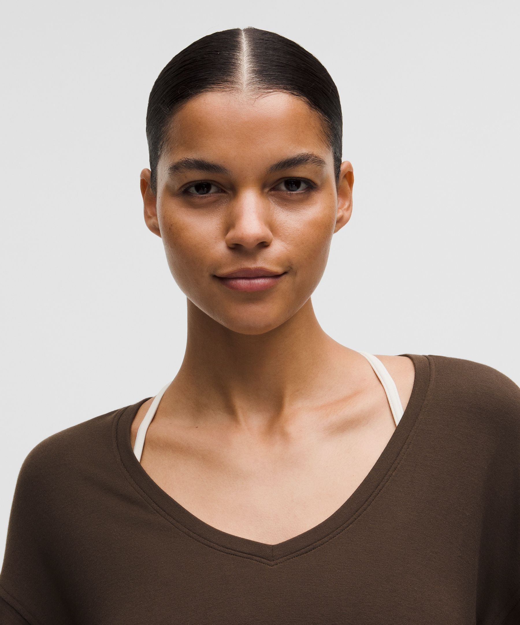 BeCalm V-Neck Bell Sleeve Shirt