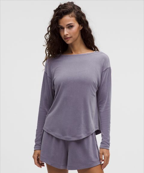 Lululemon Drapey Softstreme Boatneck Long-Sleeve Shirt