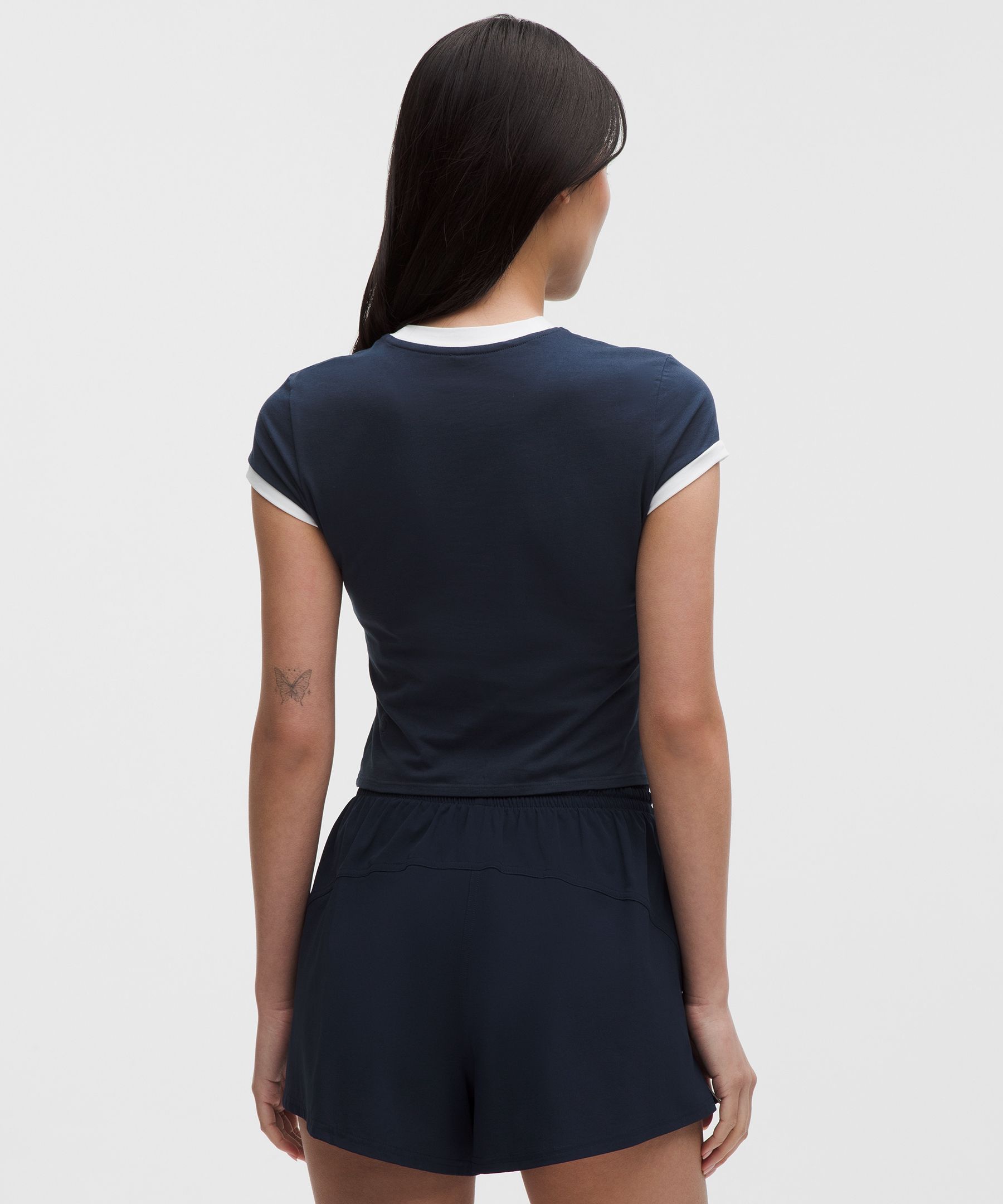 Baby Tee court ringer en coton biologique *Tennis Deuce