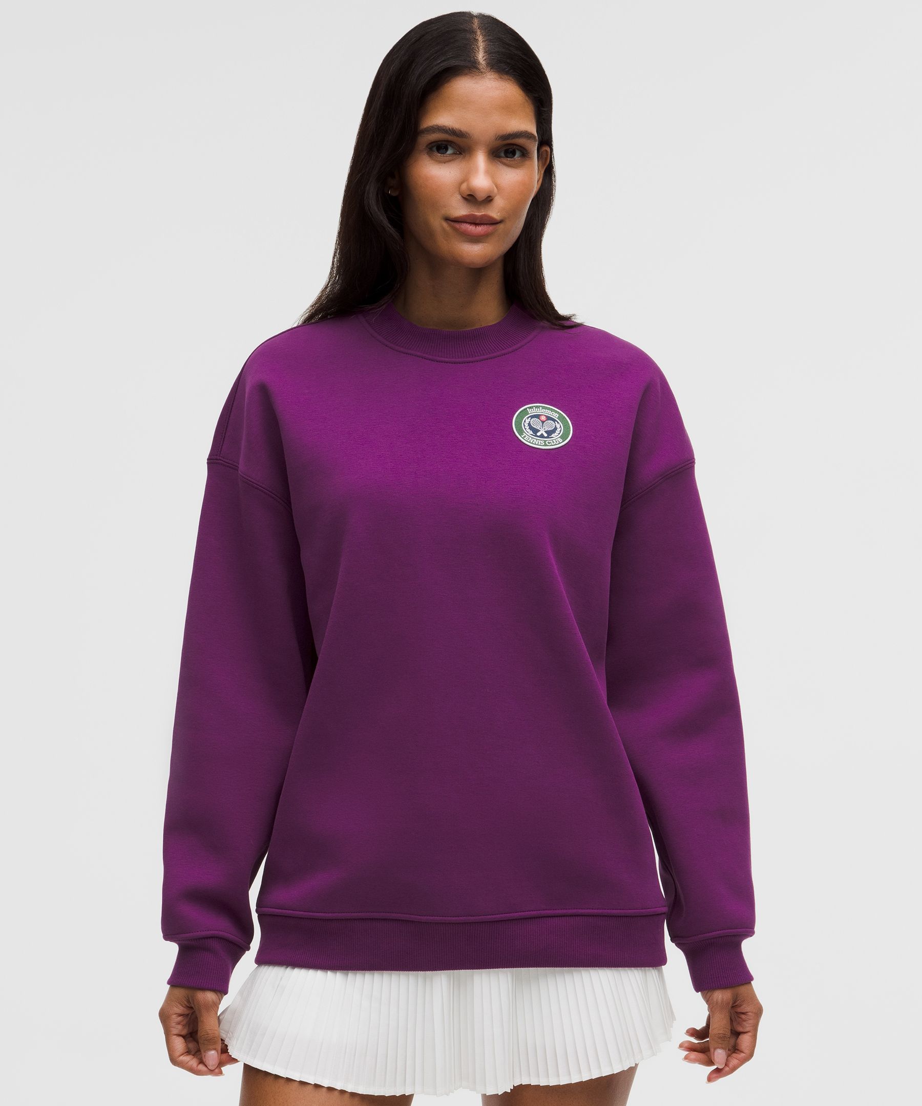 lululemon – Women’s Big Cozy Ultra-Oversized Pullover Hoodie Tennis Club – Color Purple – Size XL