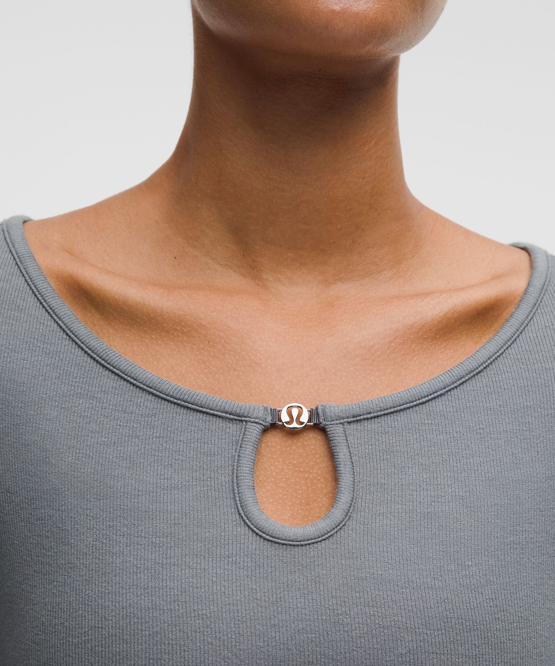 Hold Tight Keyhole Neck Long-Sleeve Shirt *Charm