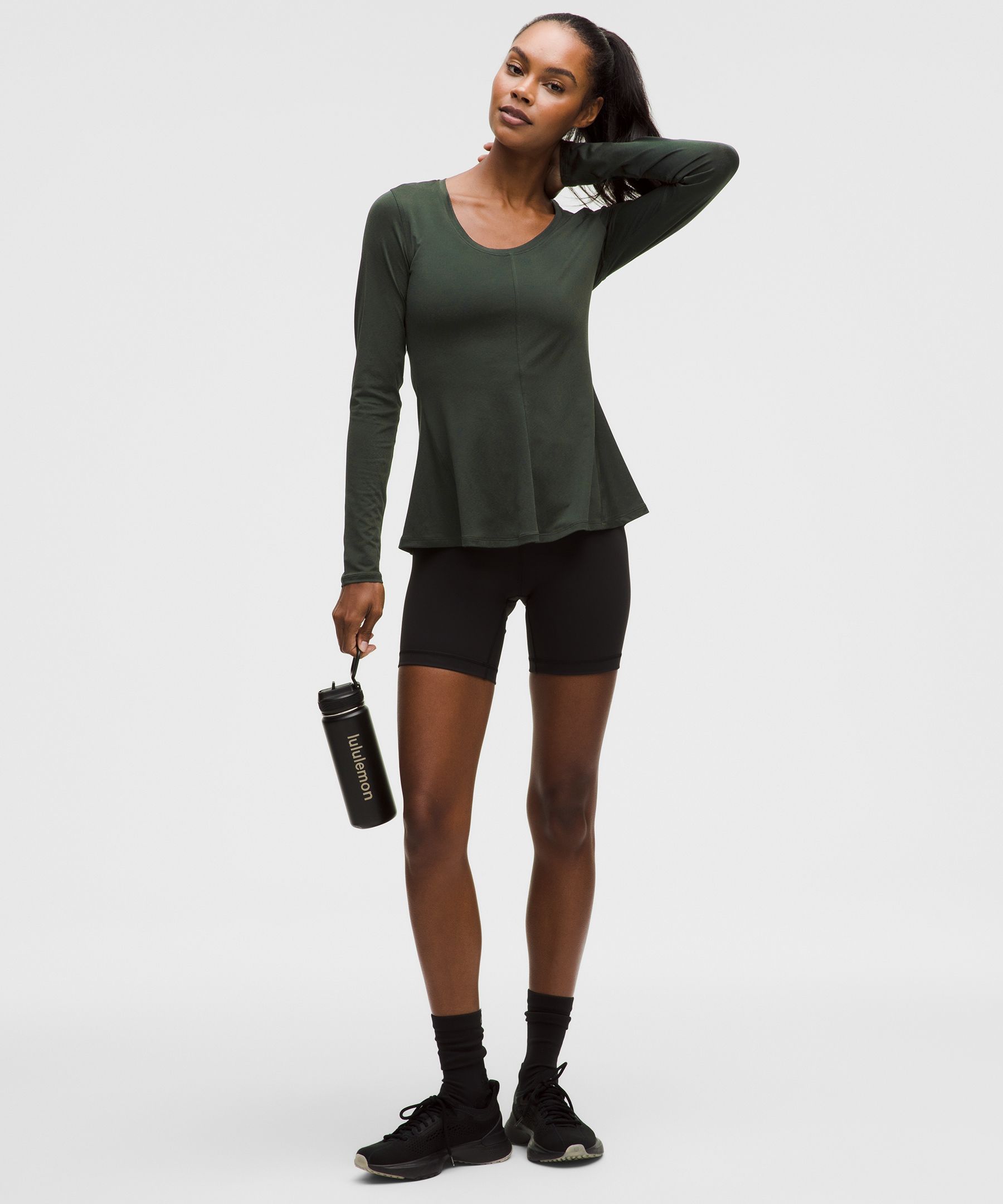 Lululemon Lightweight Flowy Hem Long-sleeve Shirt In Green
