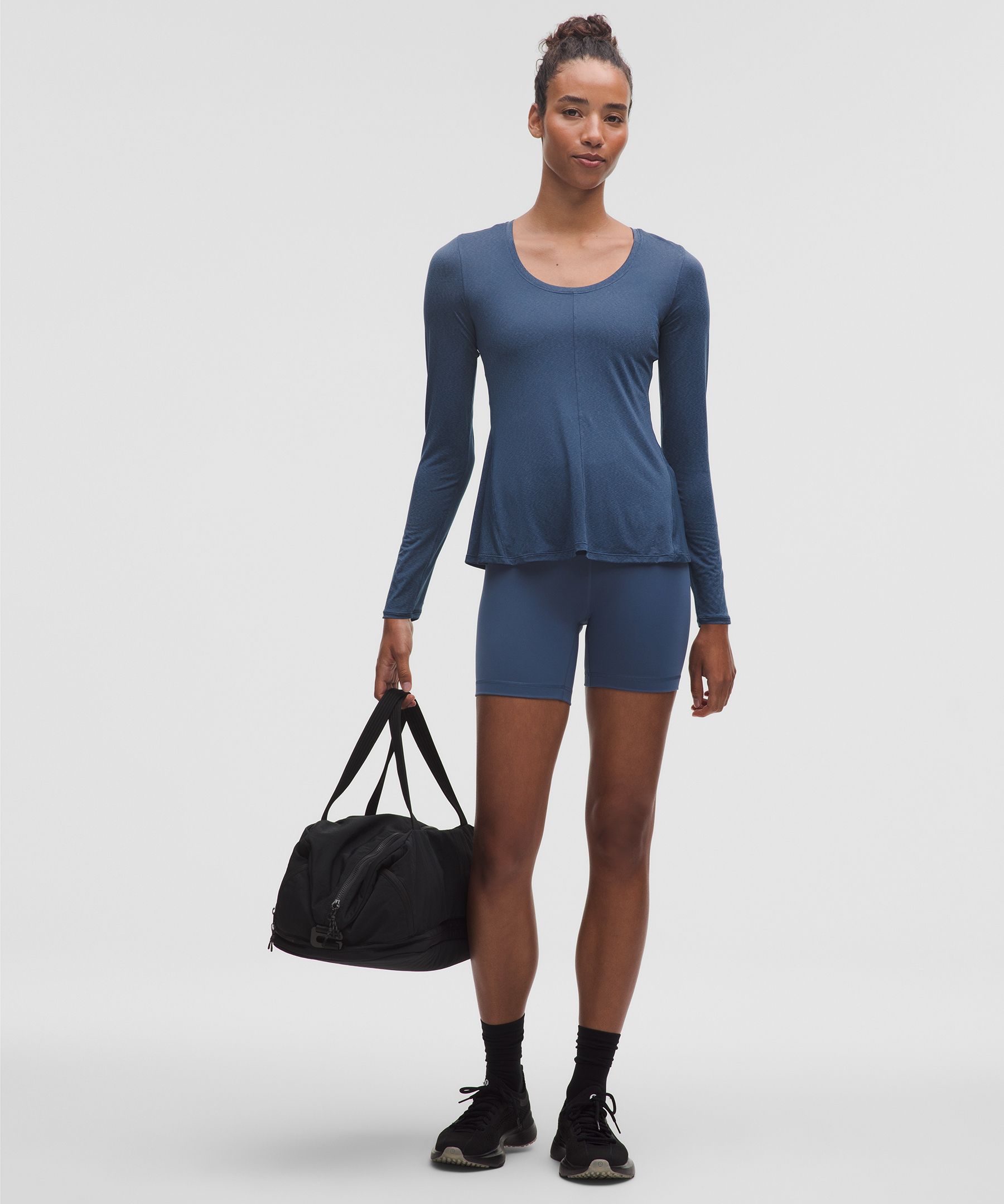 Lululemon Lightweight Flowy Hem Long-sleeve Shirt In Blue