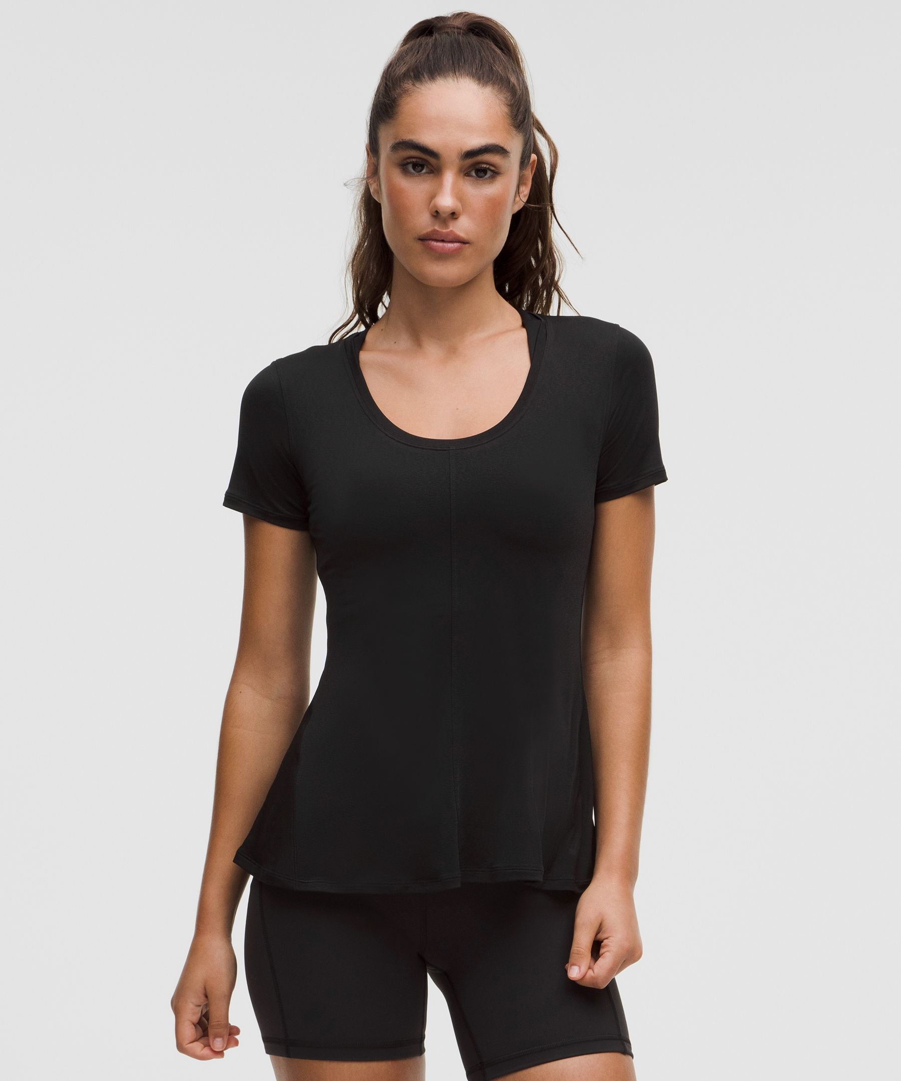 Lightweight Flowy Hem Short-Sleeve Shirt | Women's Short Sleeve Shirts & Tee's