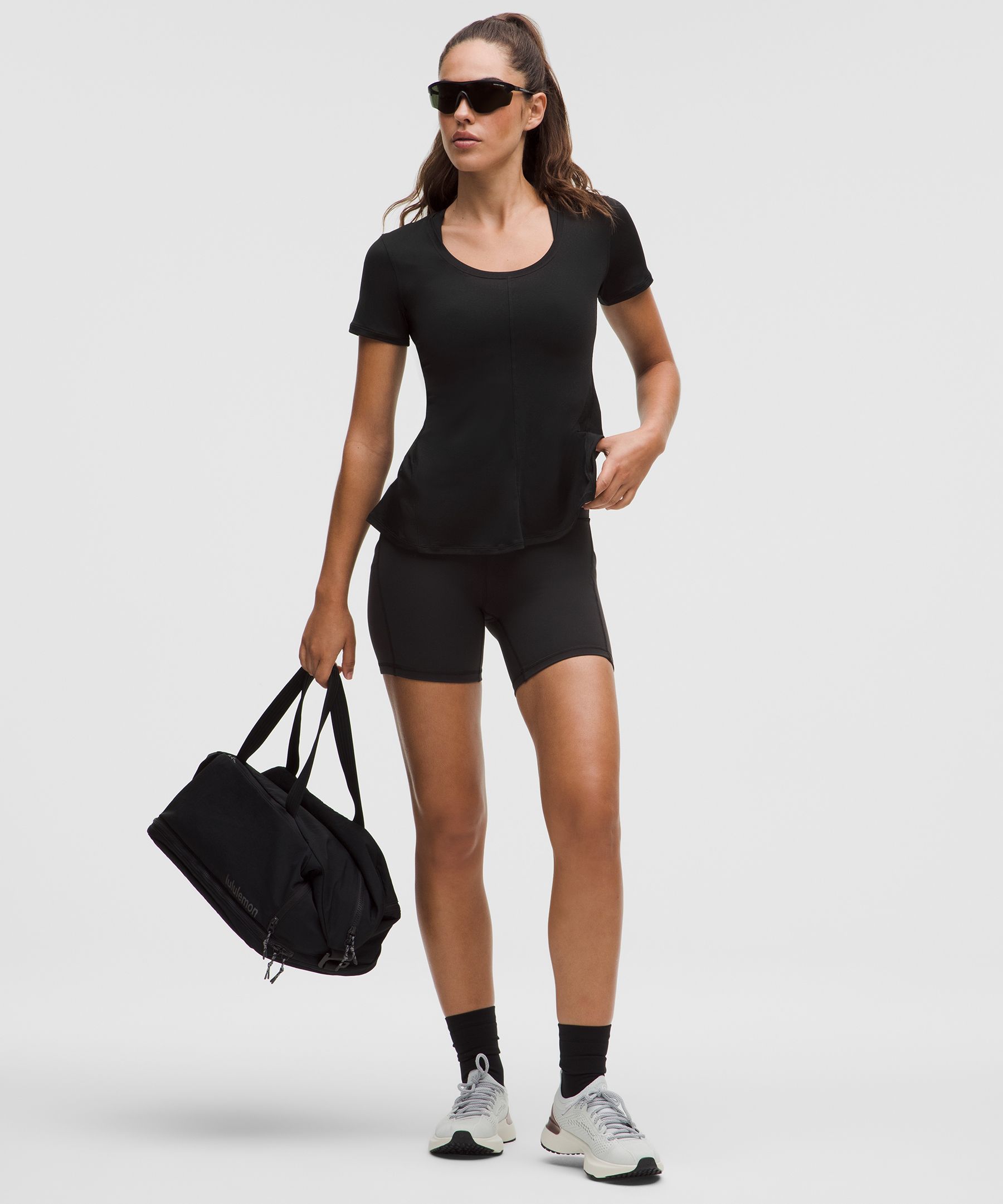 Lightweight Flowy Hem Short-Sleeve Shirt | Women's Short Sleeve Shirts & Tee's