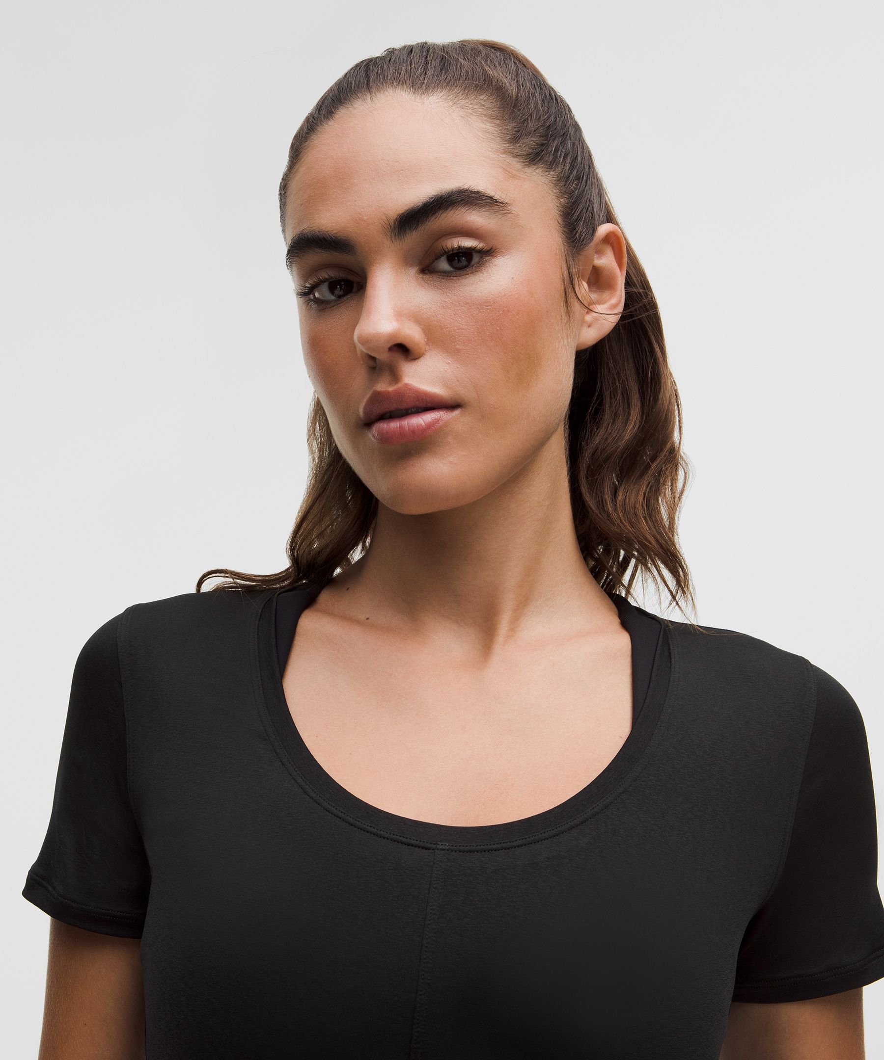 Lightweight Flowy Hem Short-Sleeve Shirt | Women's Short Sleeve Shirts & Tee's